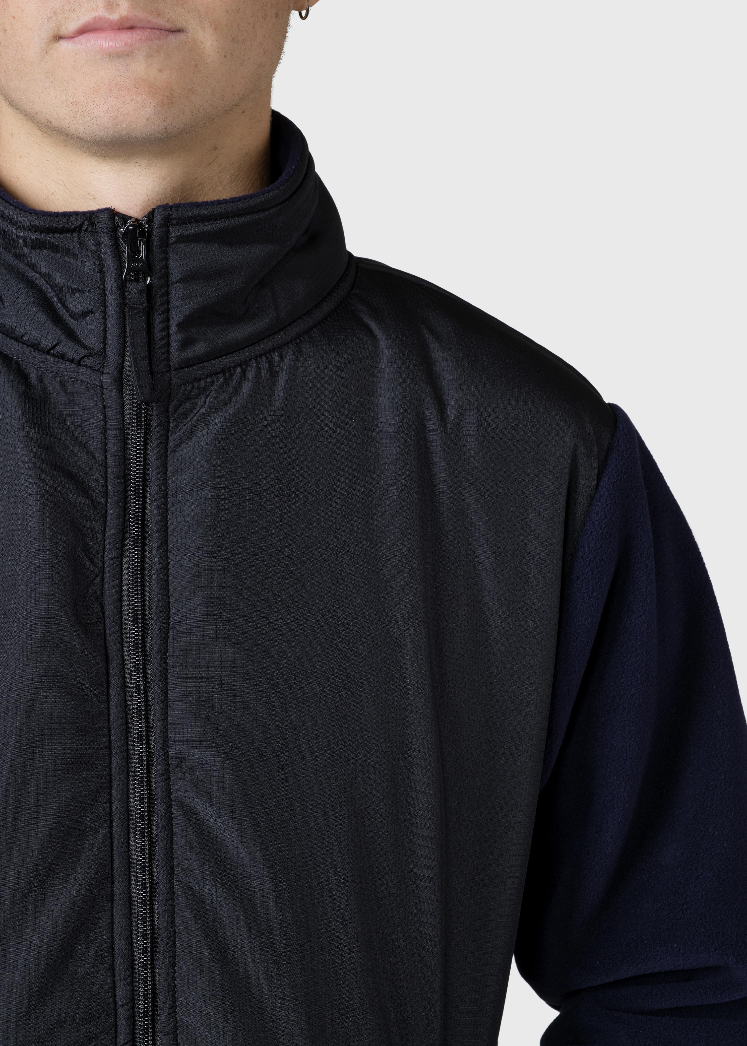 Midi Fleece Jacket - Black/navy