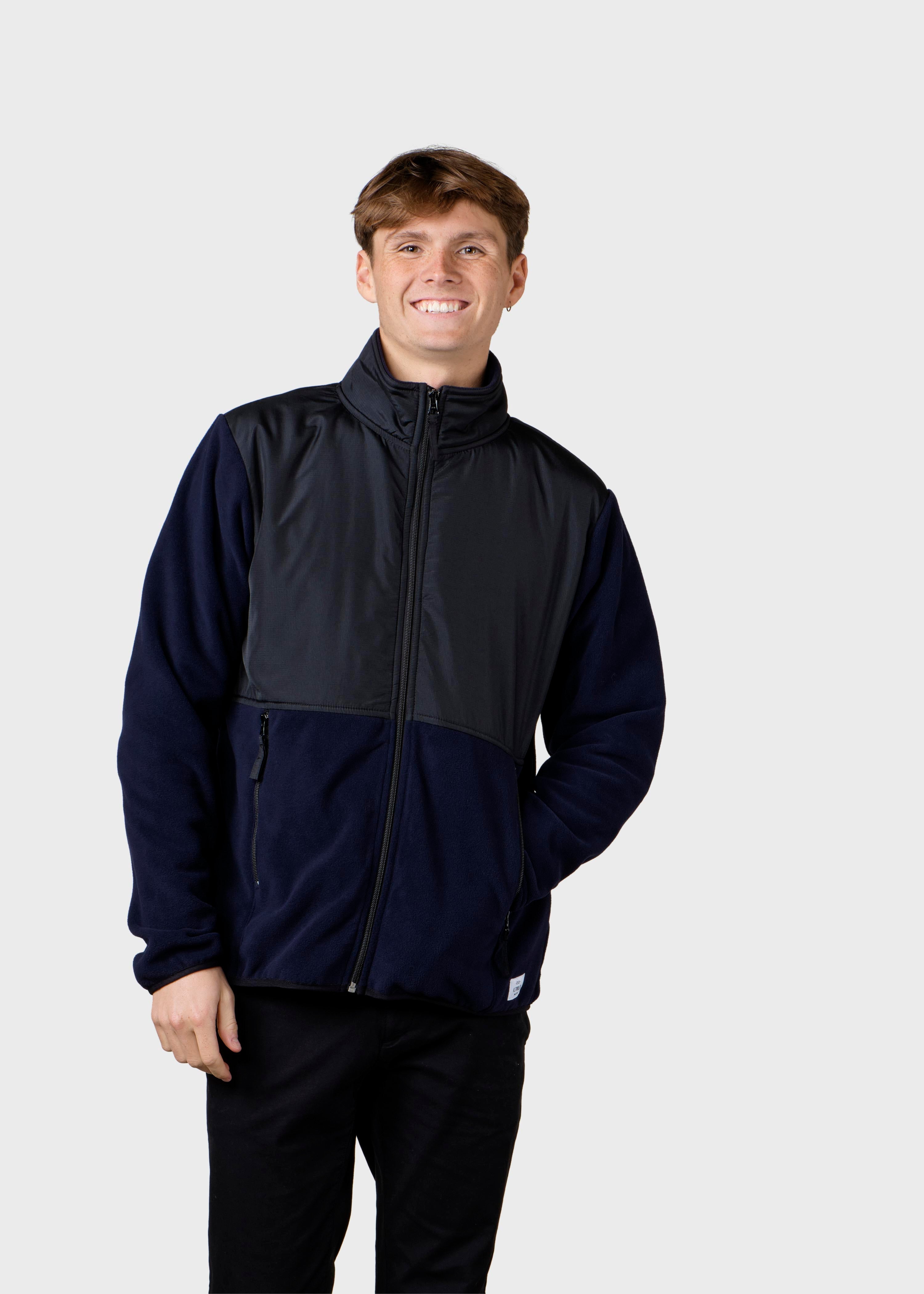 Midi Fleece Jacket - Black/navy