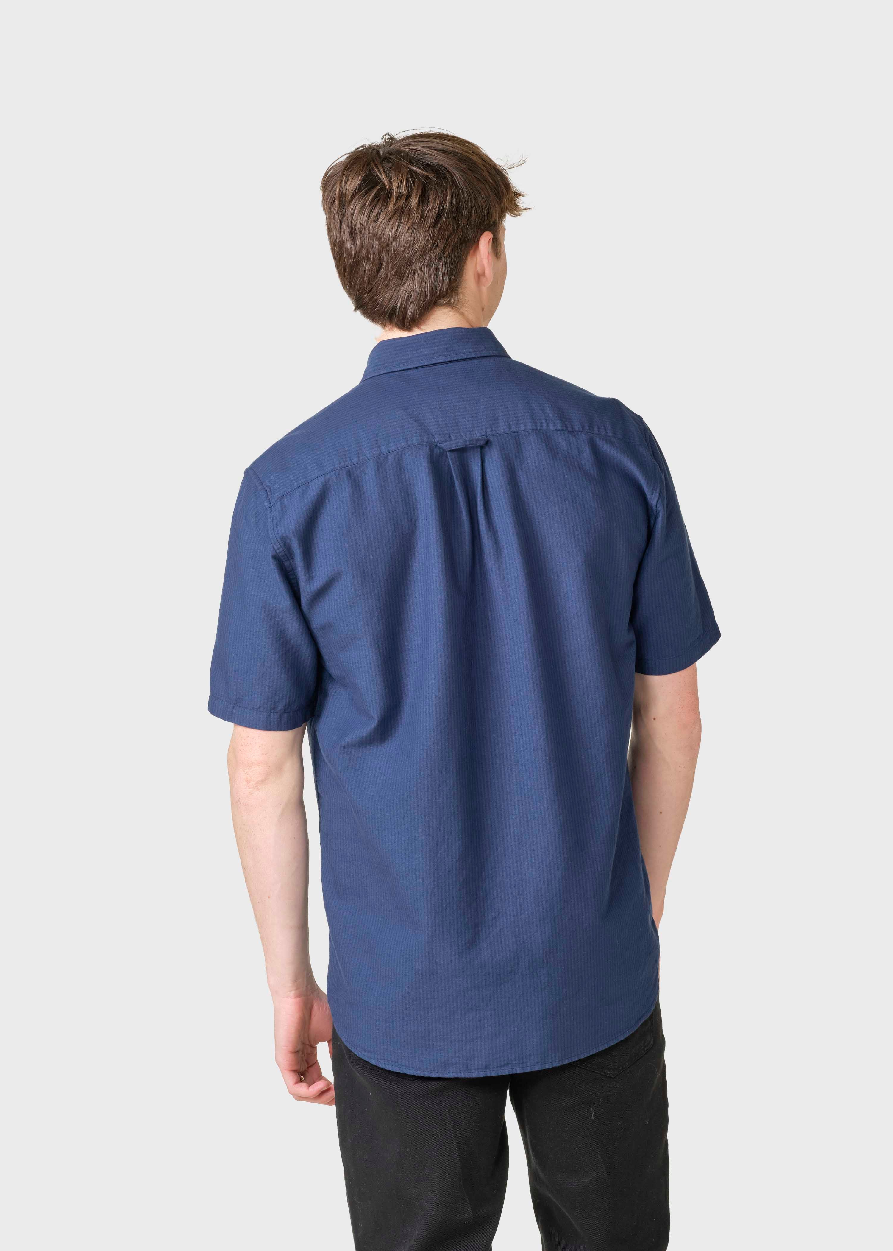 Mikkel Striped Shirt - Ocean/navy/ocean Overdye