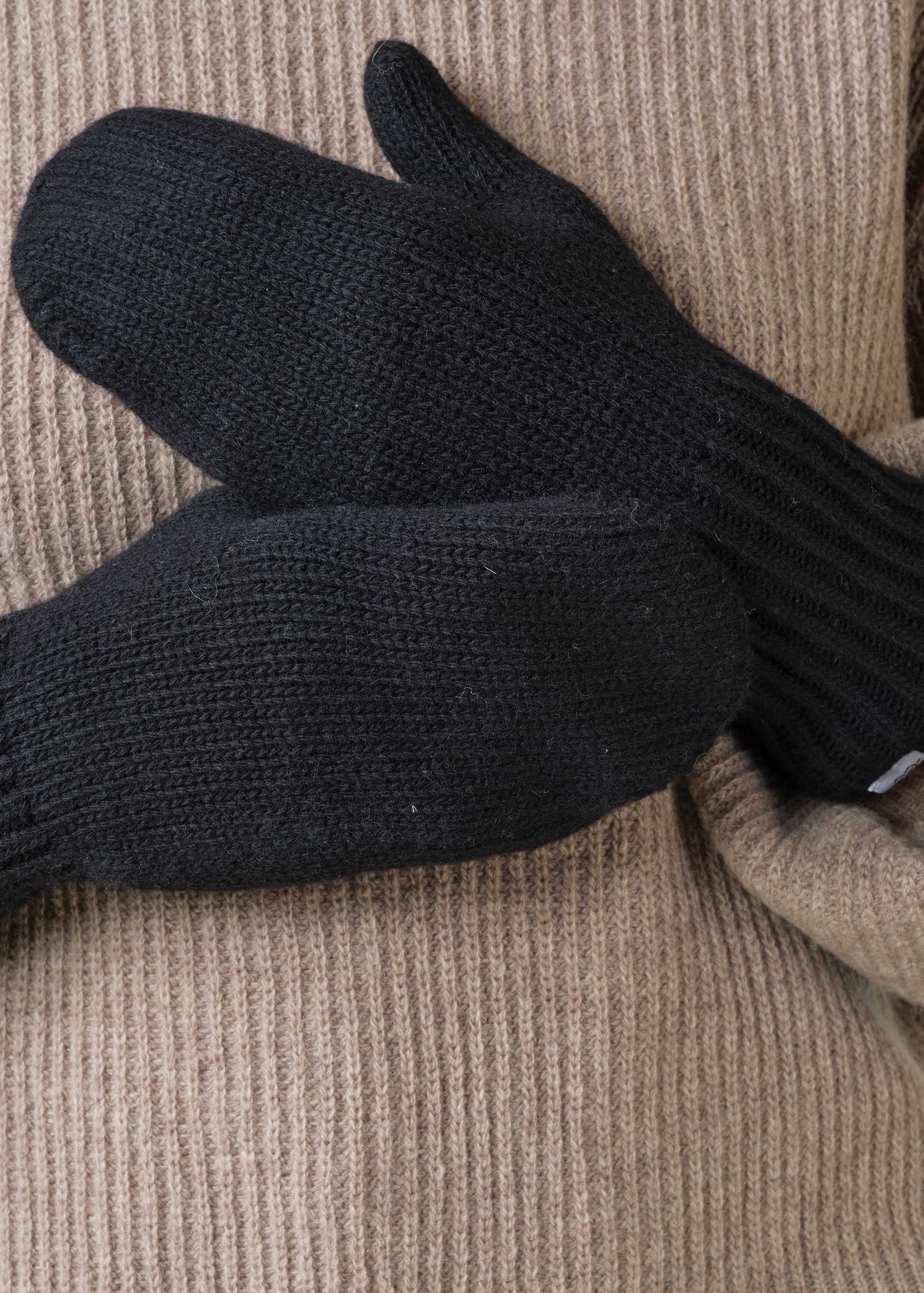 Mittens Knit - Black