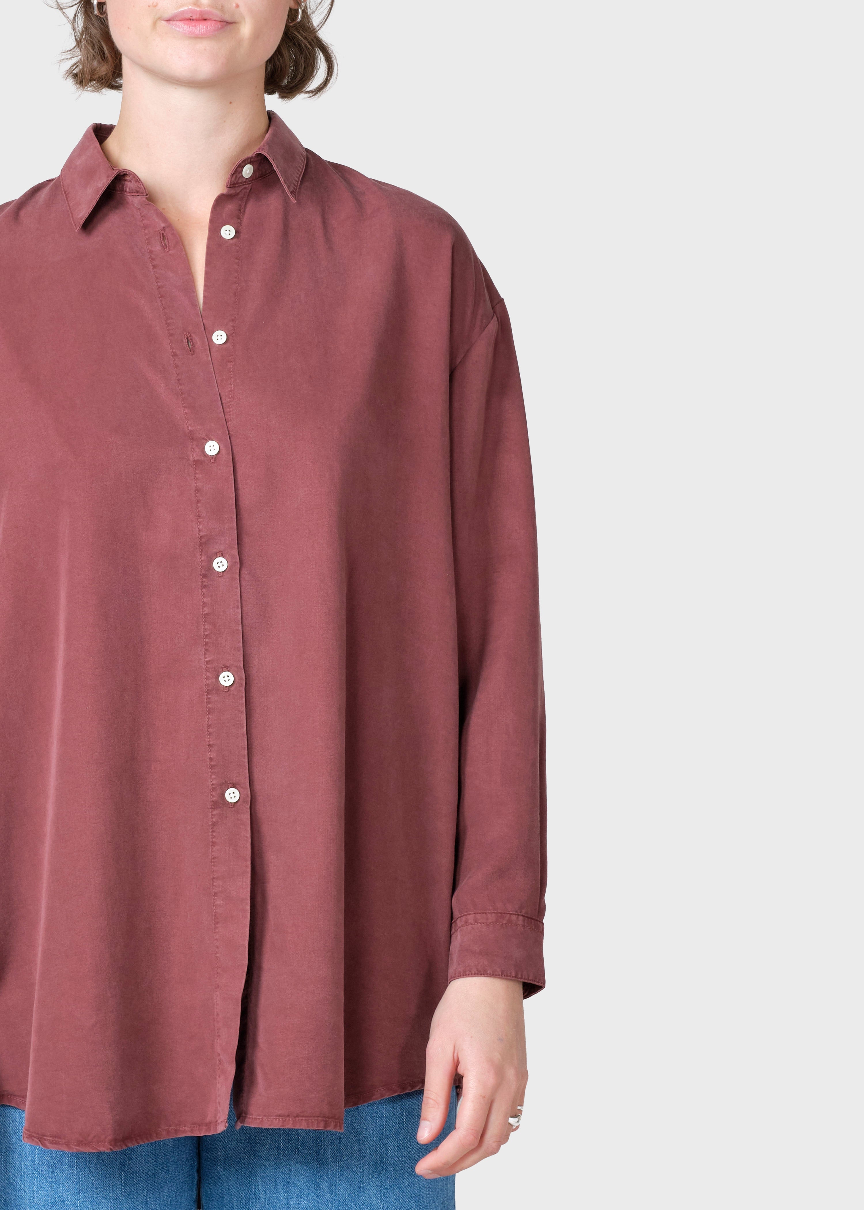 Ofelia Lyocell Shirt - Burgundy