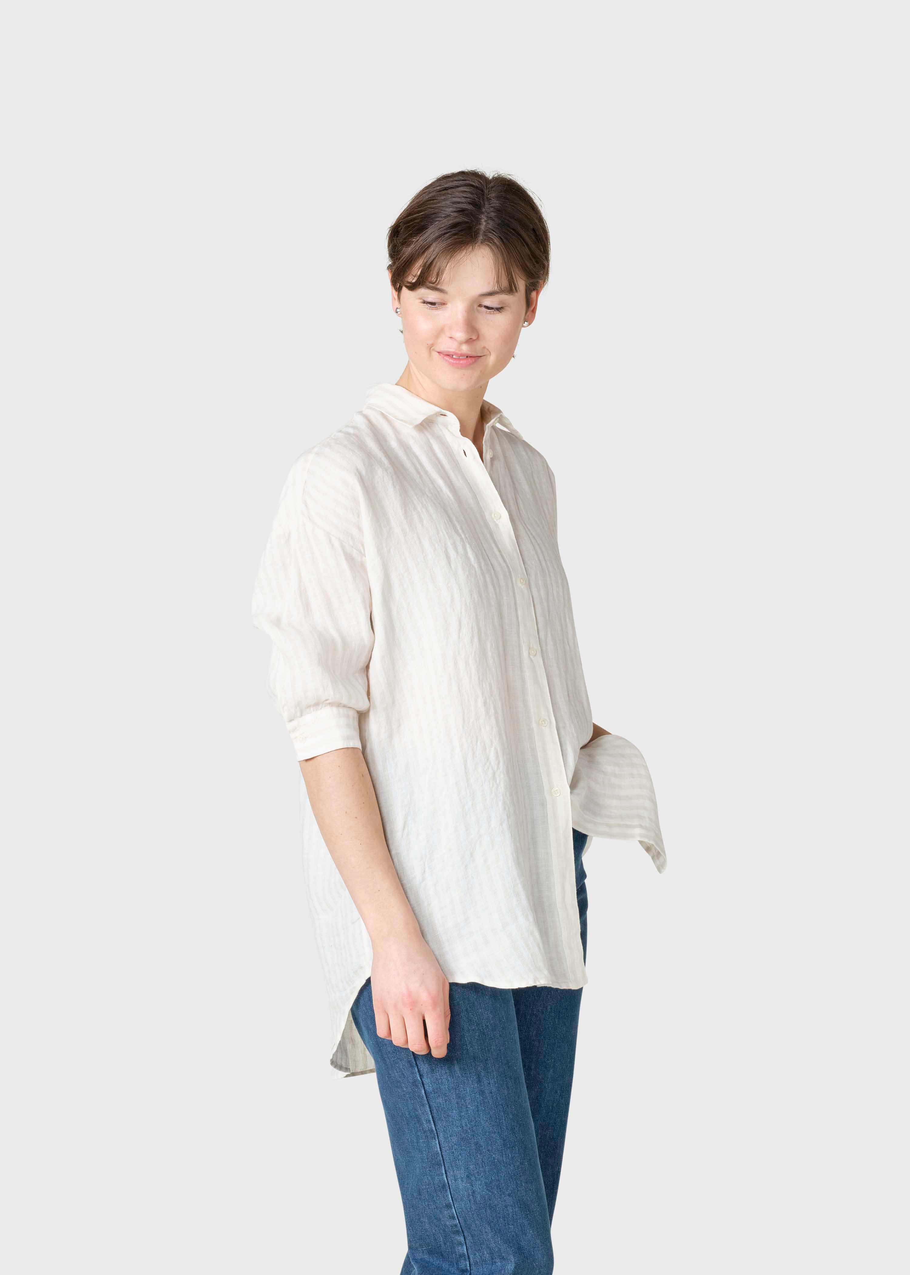 Oline Linen Shirt - Cream/sand