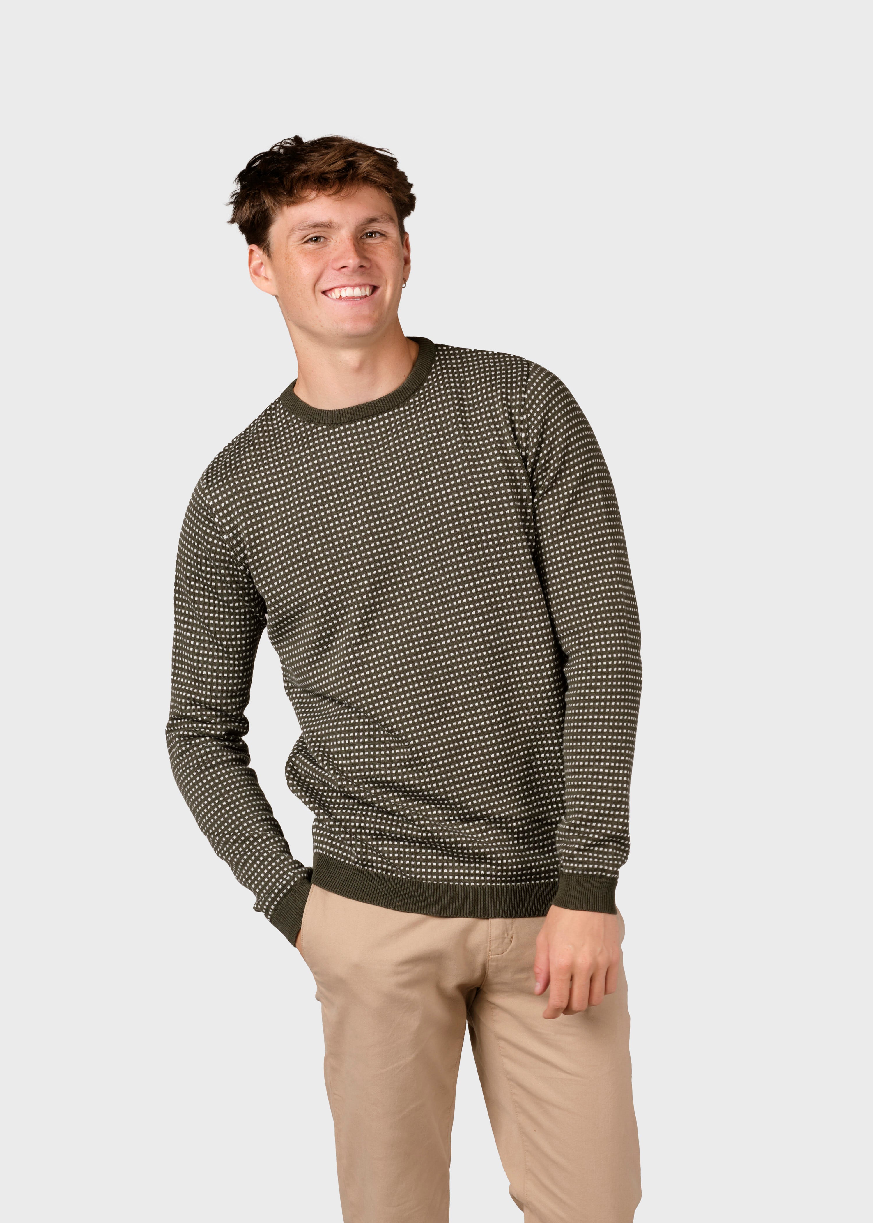 Otto Knit - Olive/cream