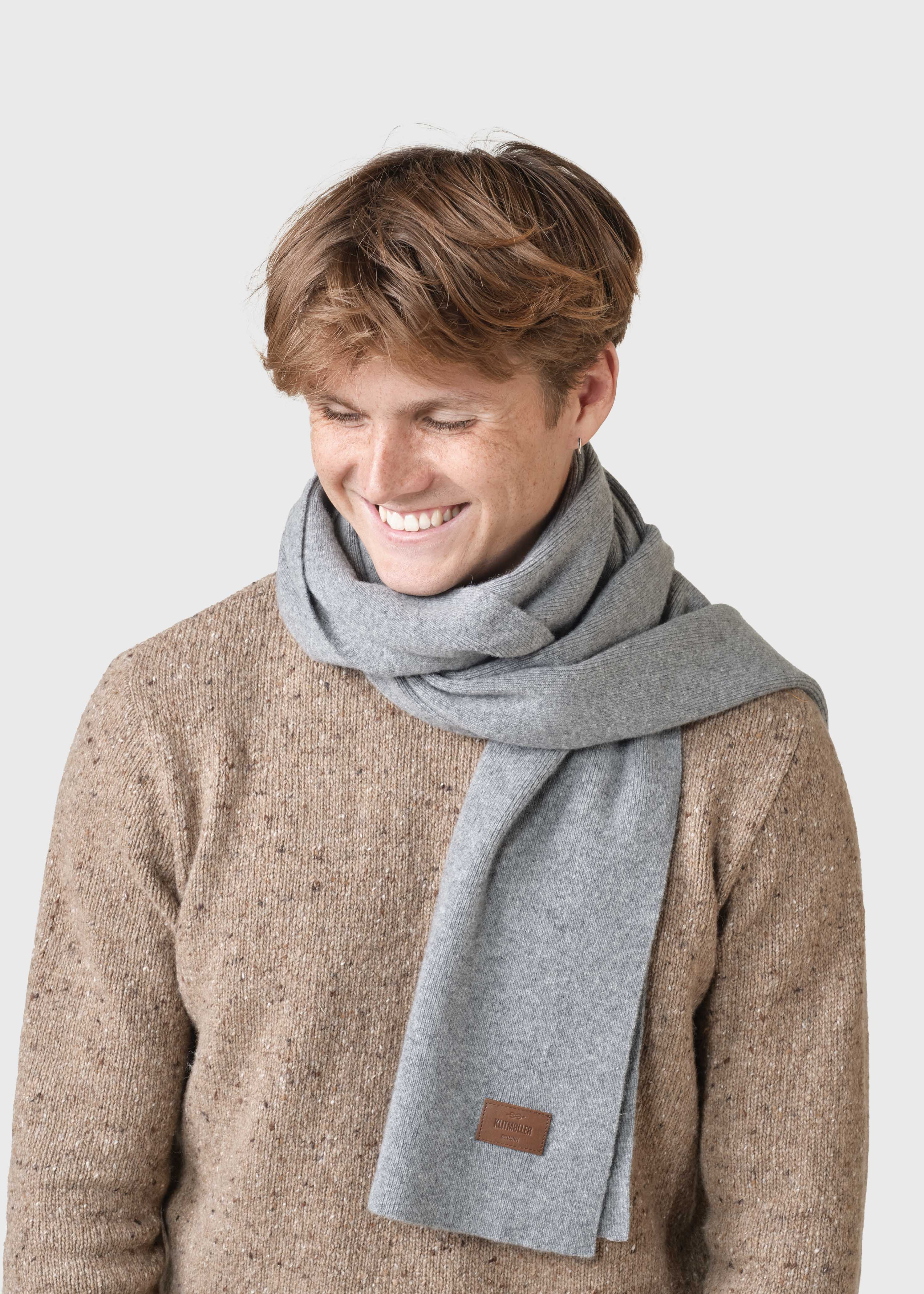 Rib Scarf - Light Grey