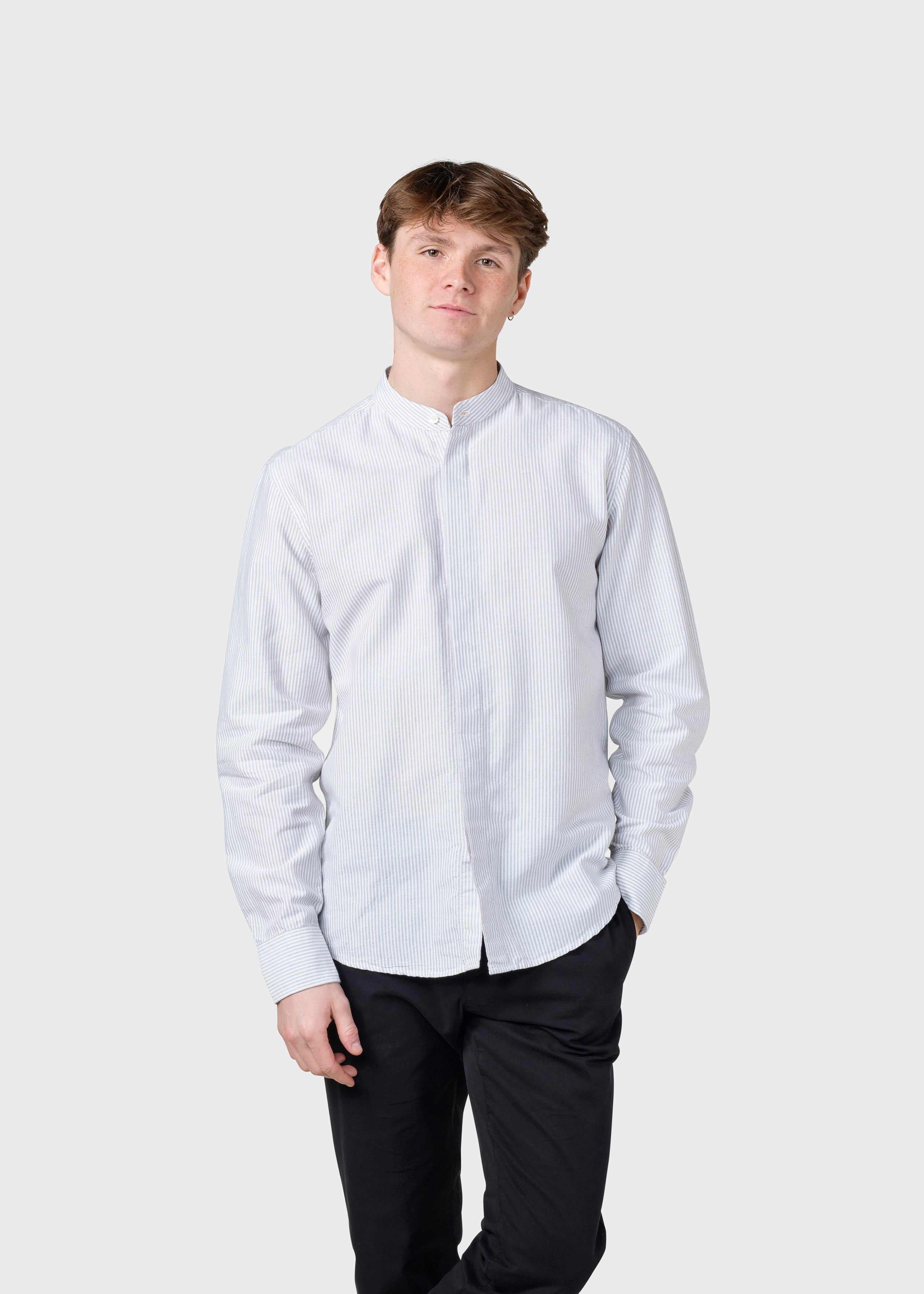 Simon Striped Shirt - White/sand