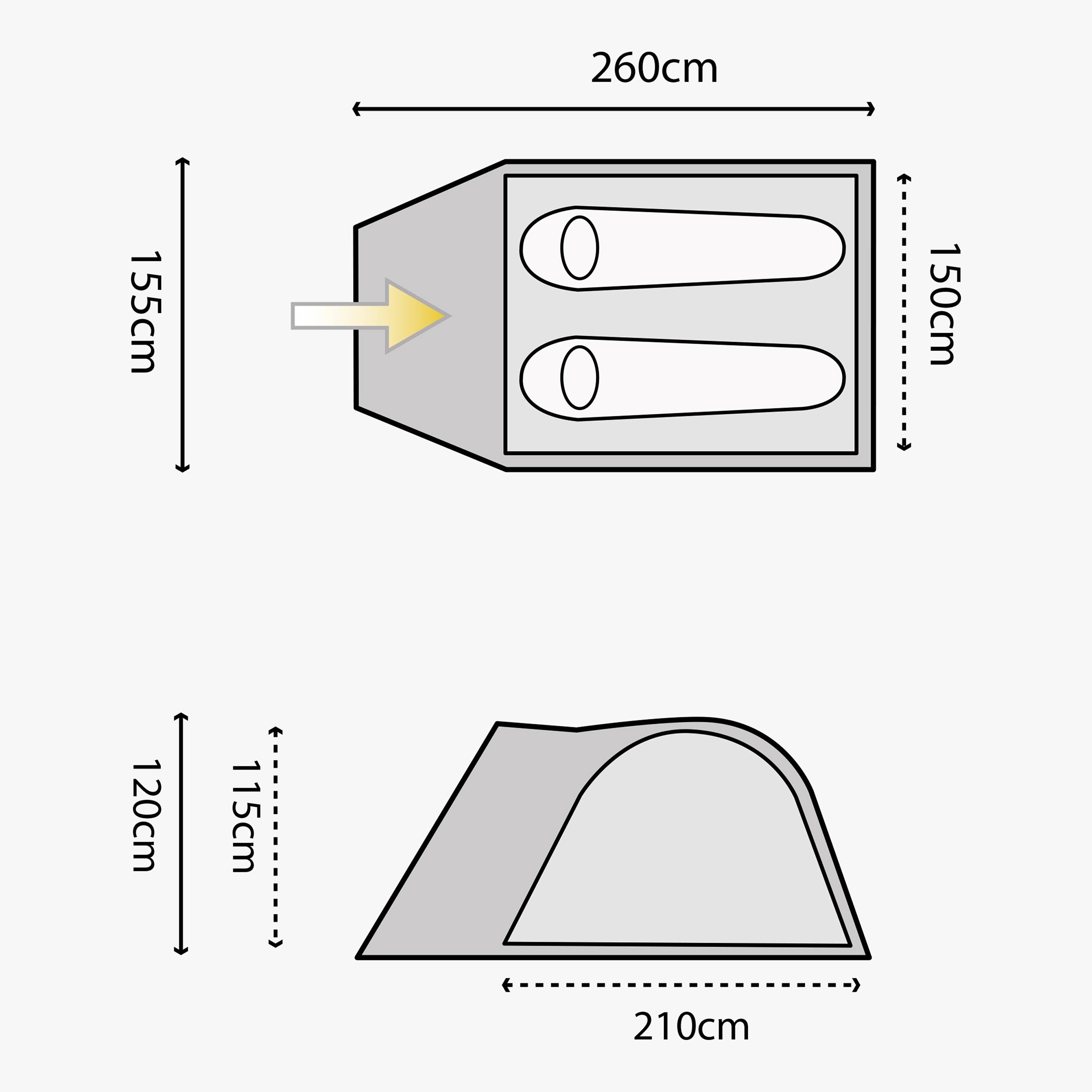 Highlander - Juniper 2 Person Dome Tent