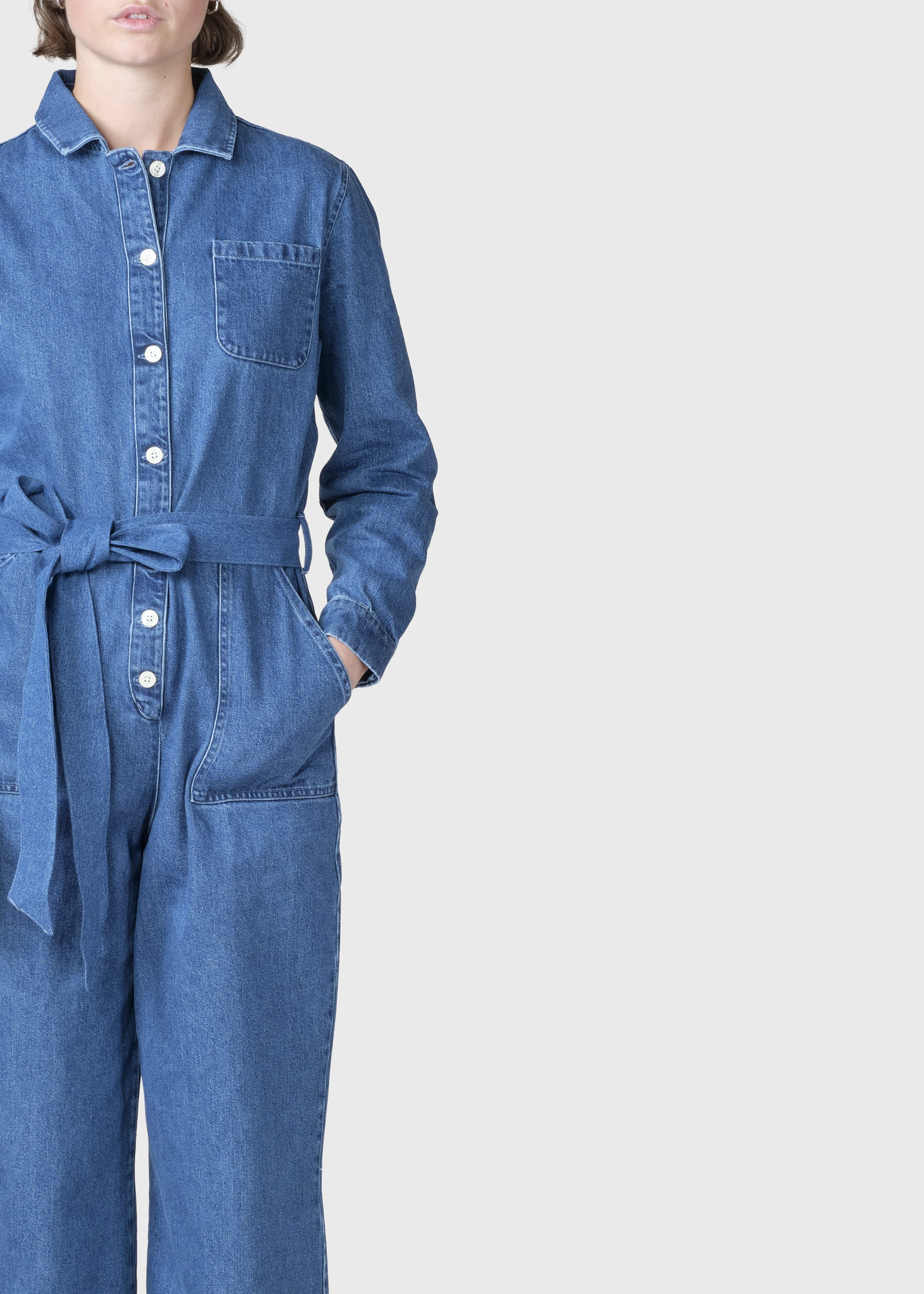 Taylor Jumpsuit - Light Blue Stonewash