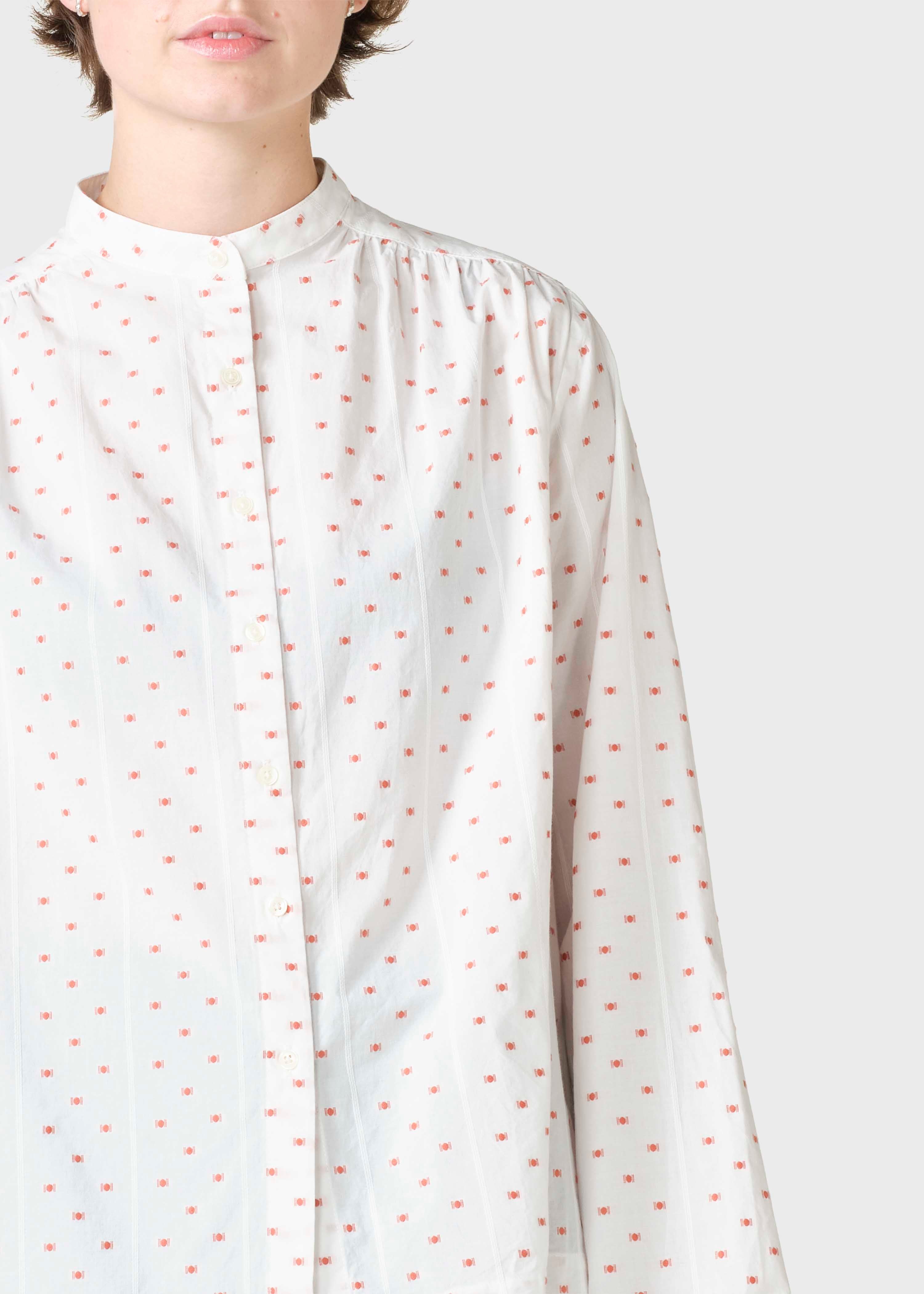 Tracy Shirt - White/red