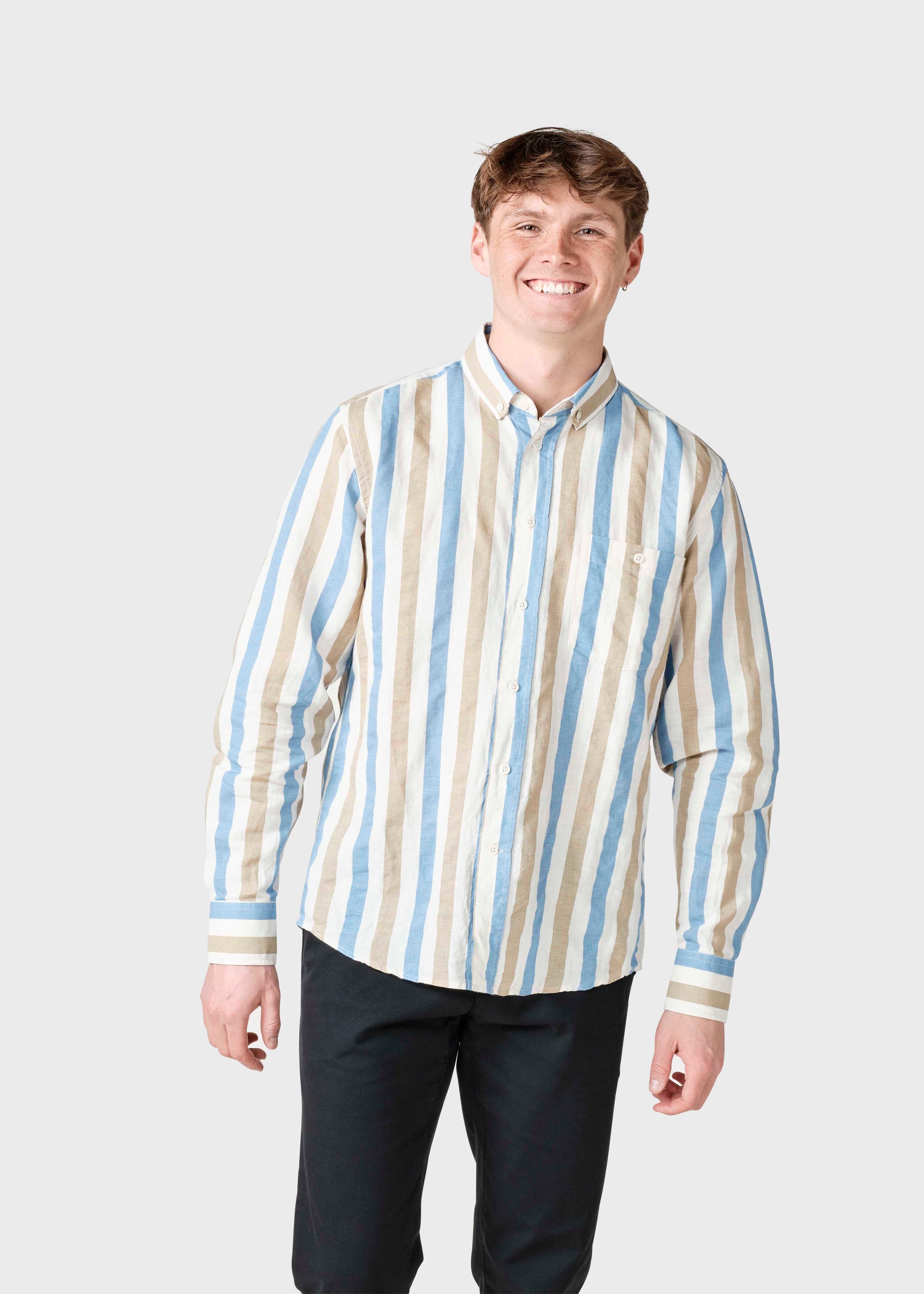 Valdis Shirt - Light Blue/pastel Sand
