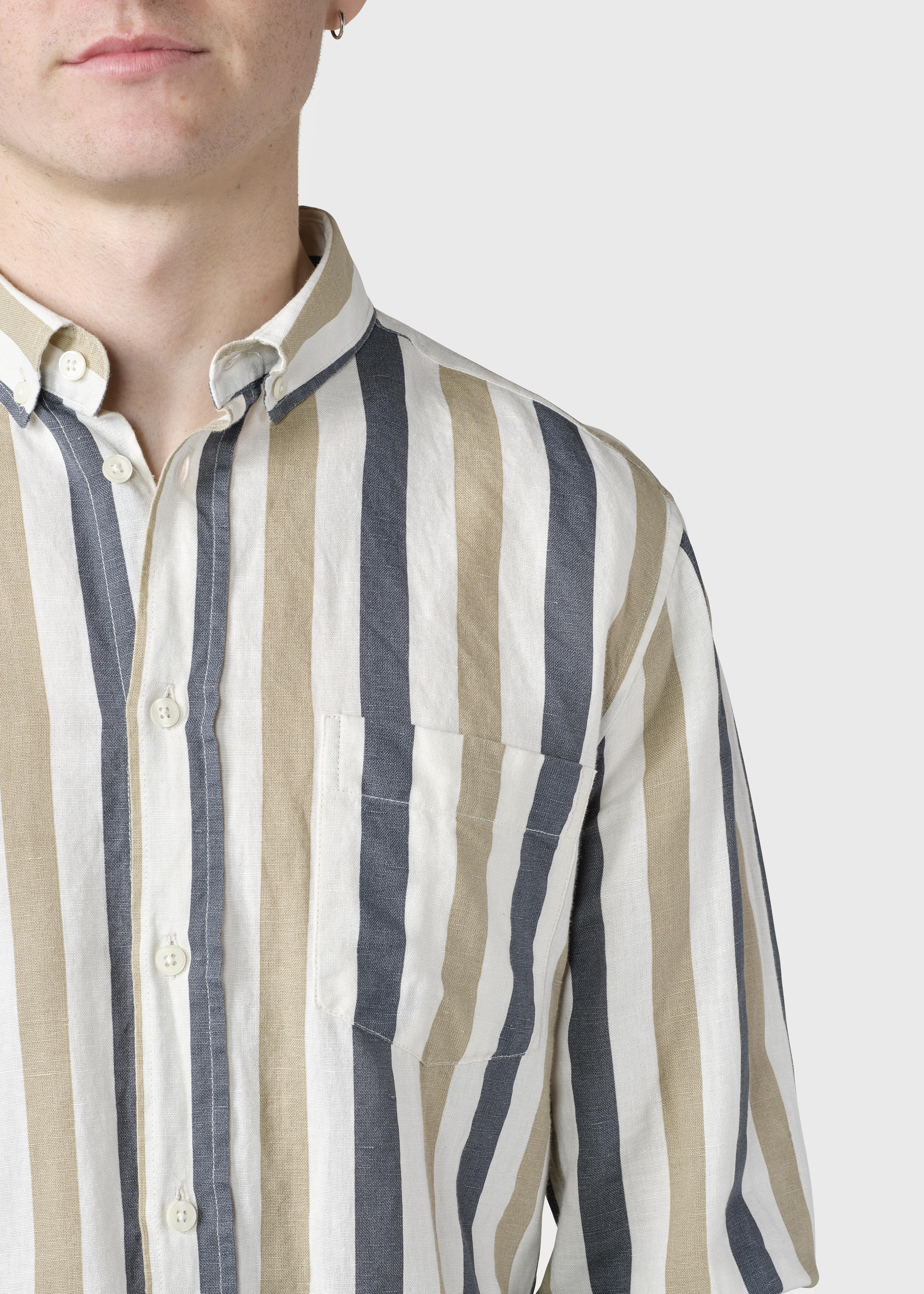 Valdis Shirt - Navy/sand