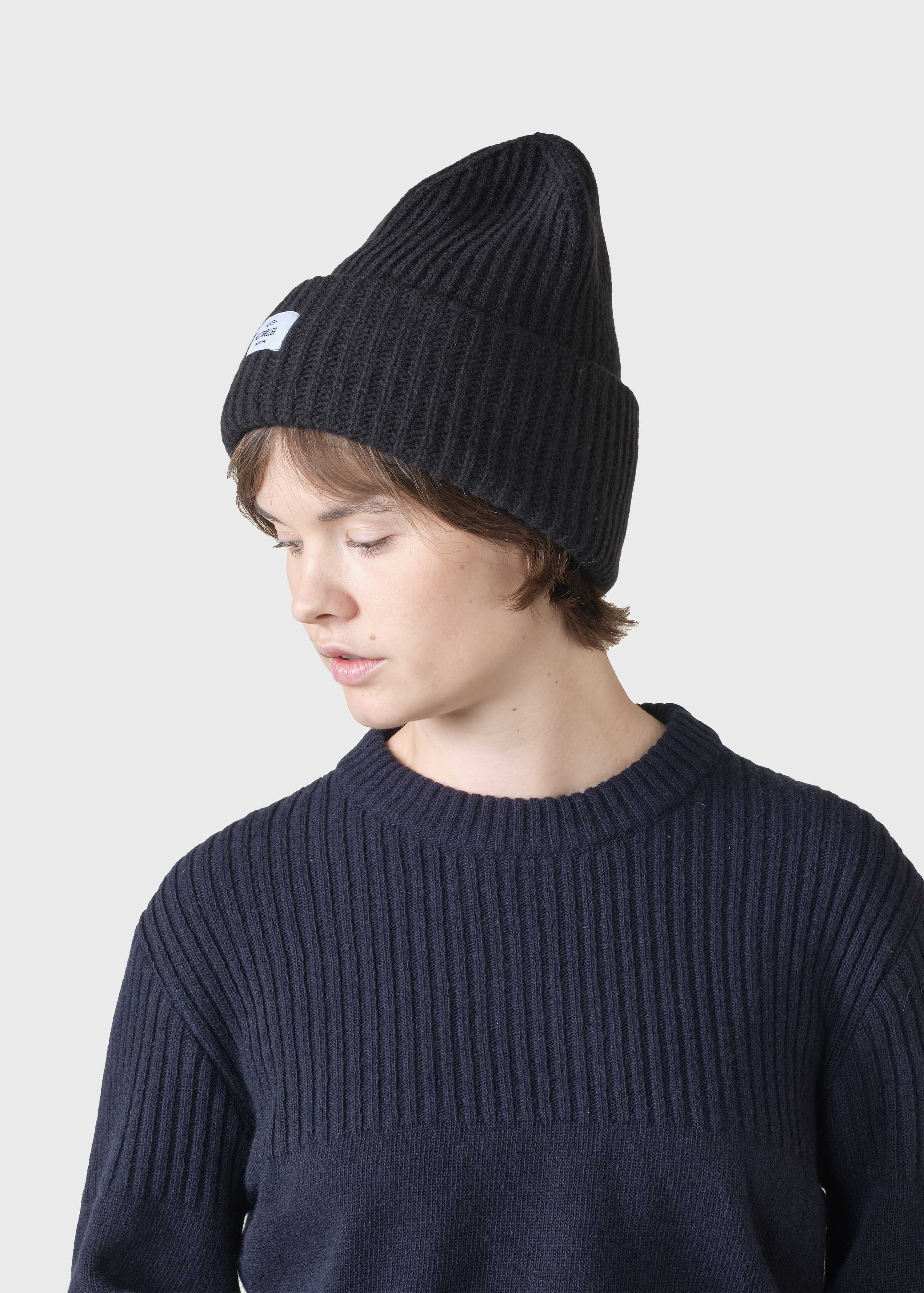 Wide Rib Beanie - Black