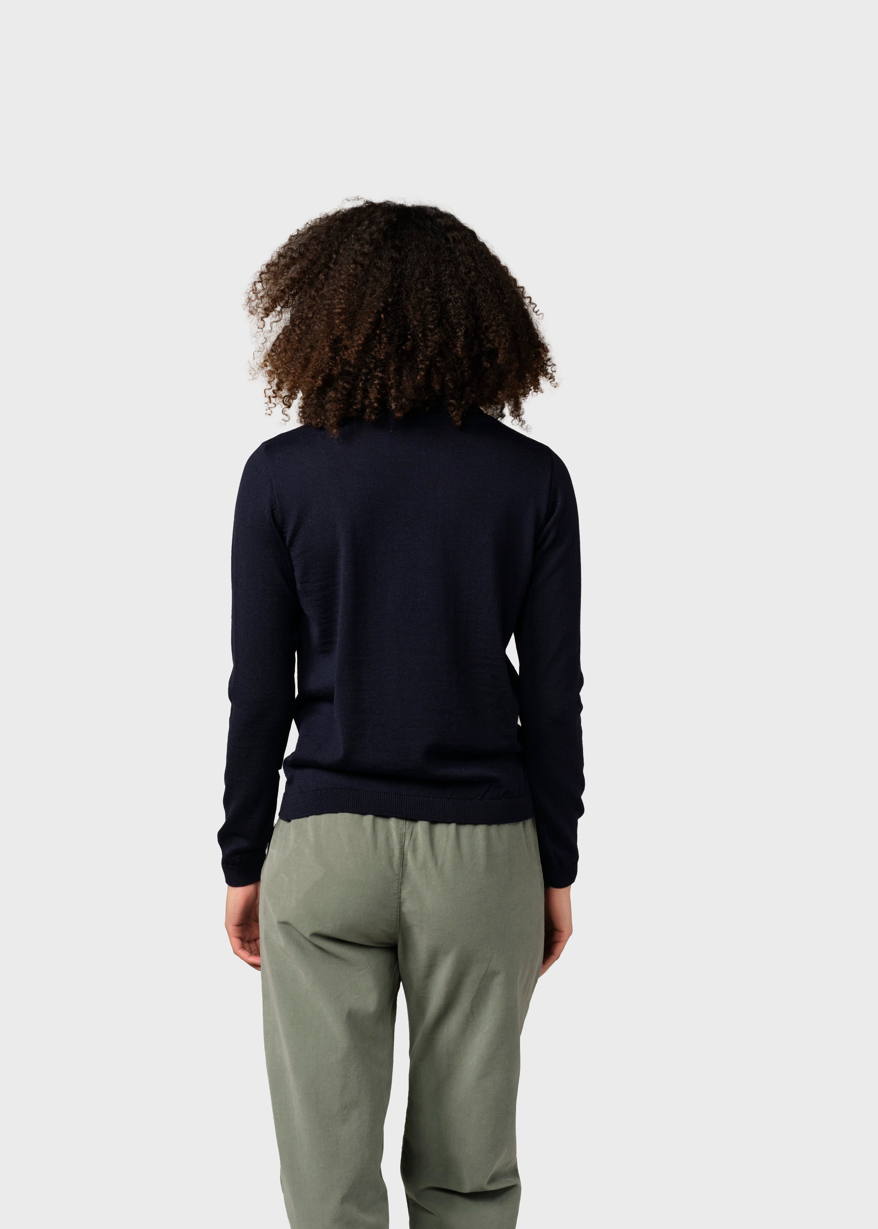 Womens Basic Merino Knit - Navy