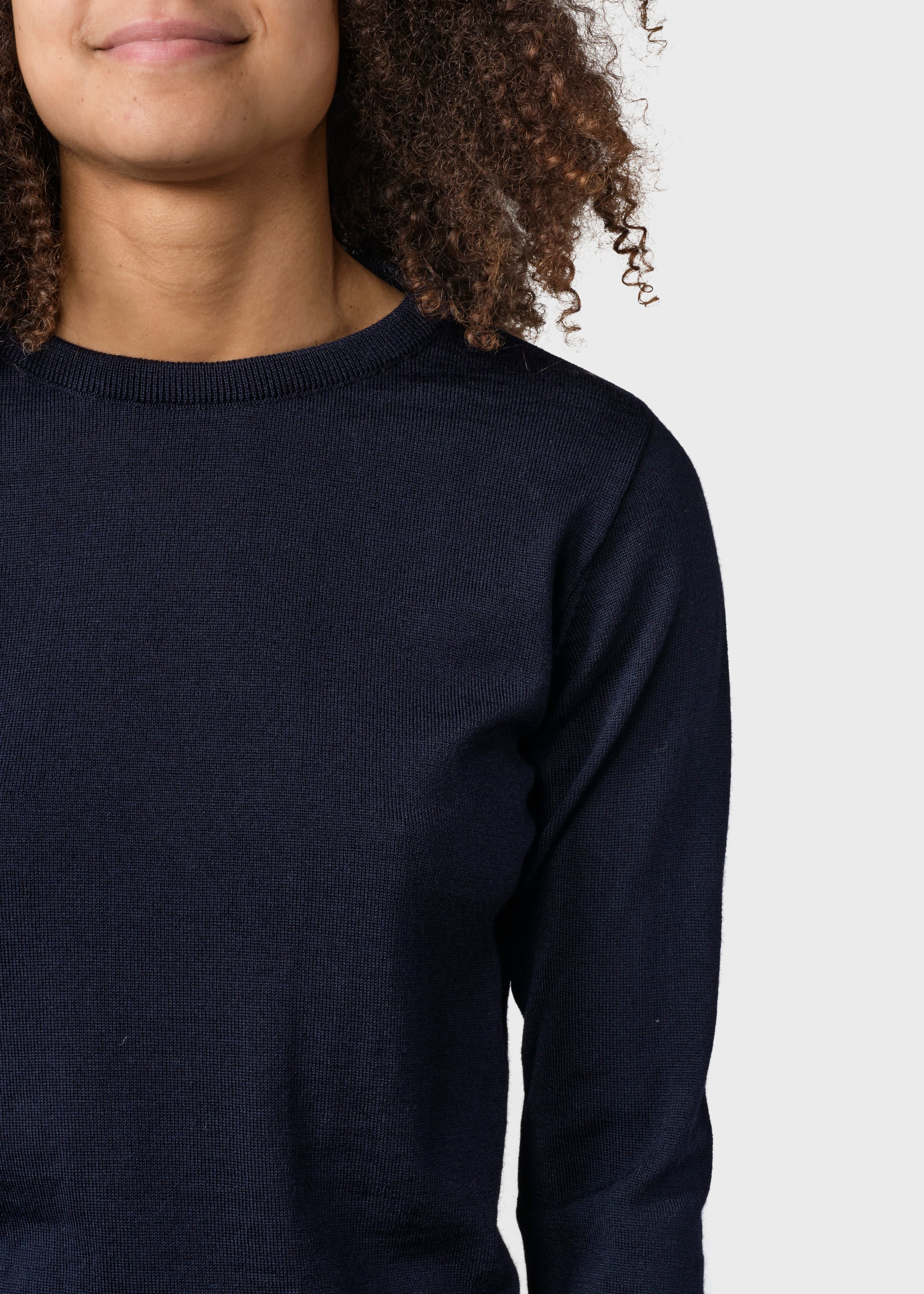 Womens Basic Merino Knit - Navy
