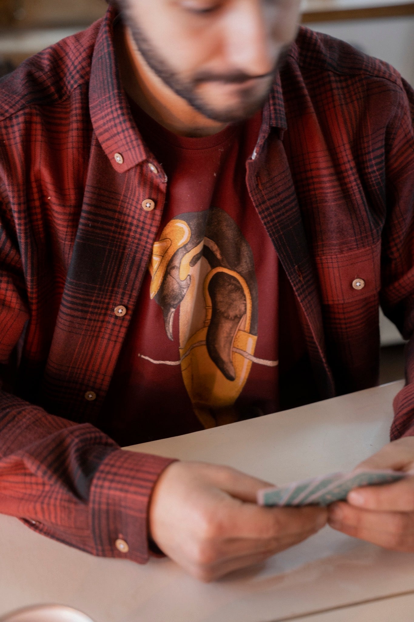 Inca Unna -Hemd (Redbrown/Schwarz)