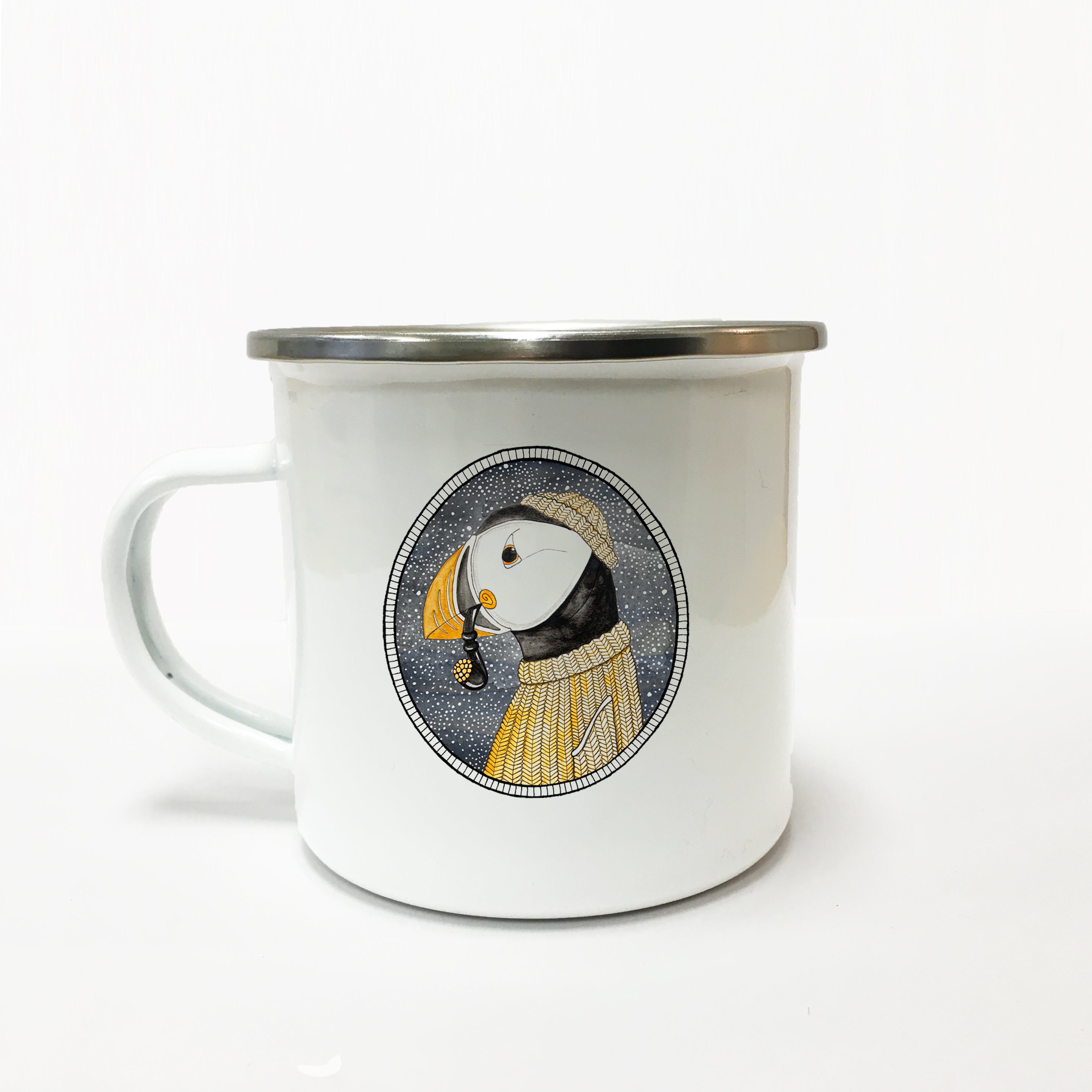 Seemann Puffin Emaille Becher