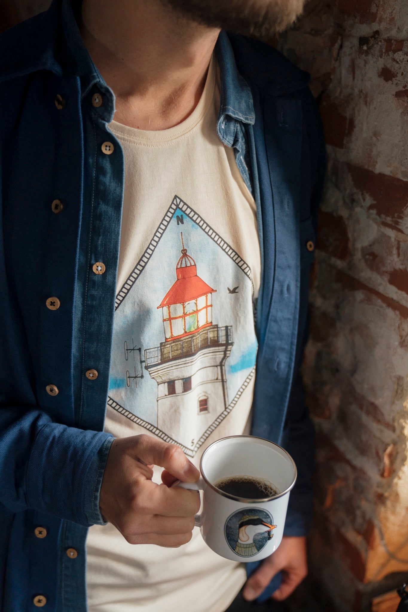 White Sands Lighthouse T-Shirt (Off White)