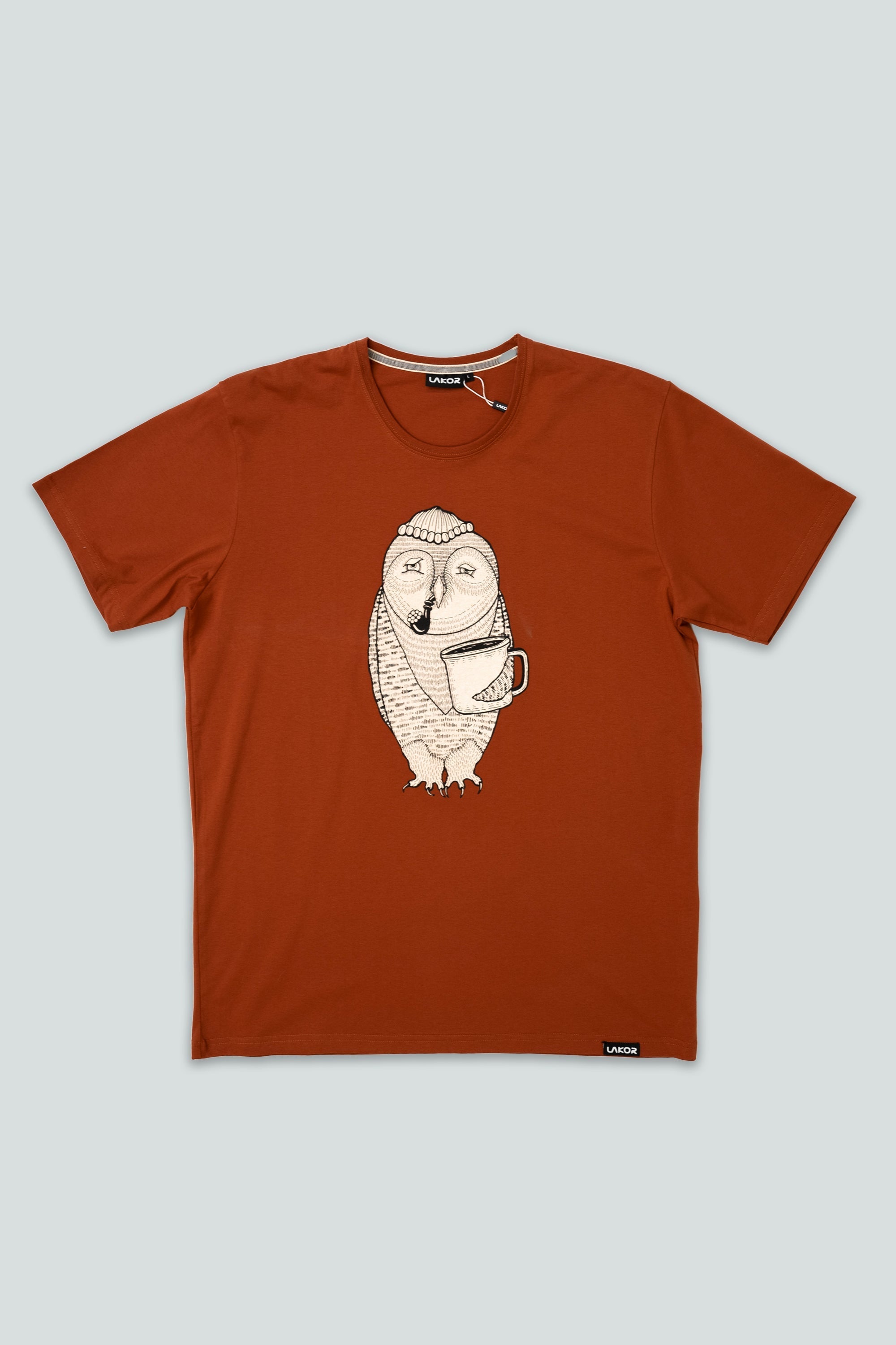 Owl T-shirt (Dark Red)
