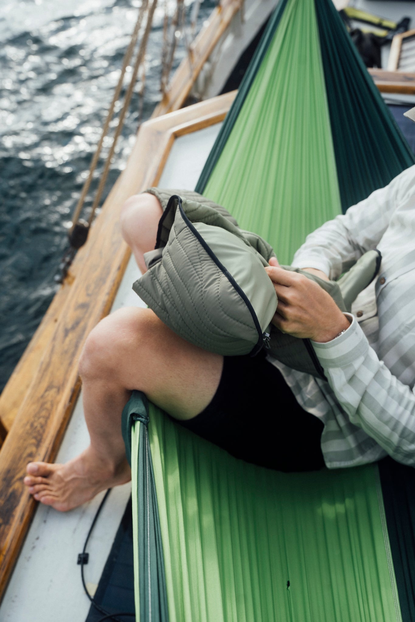 Seaway Quilt Jacke (tiefes Flechtengrün)