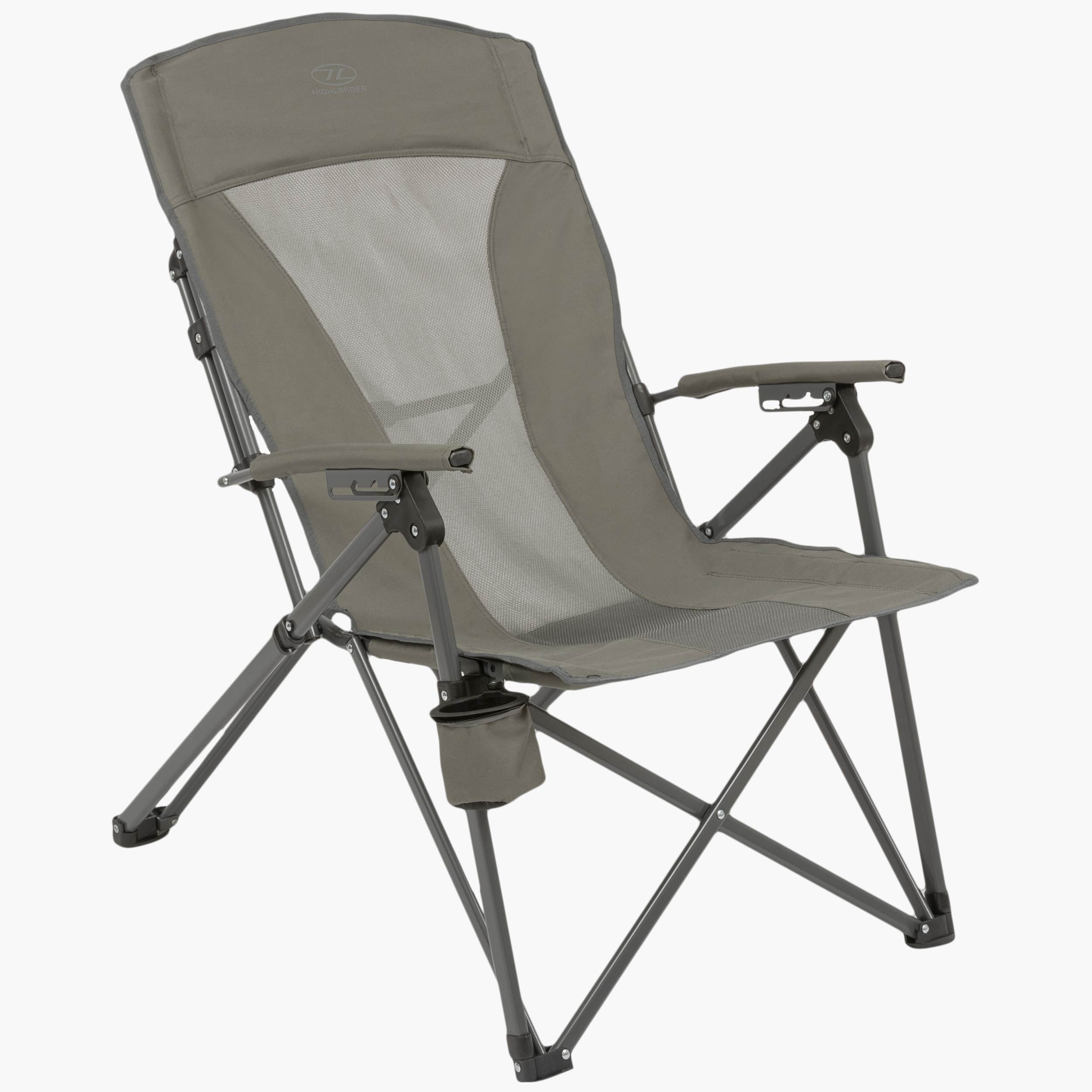 Highlander - Balvenie Recliner Camping Chair, Charcoal