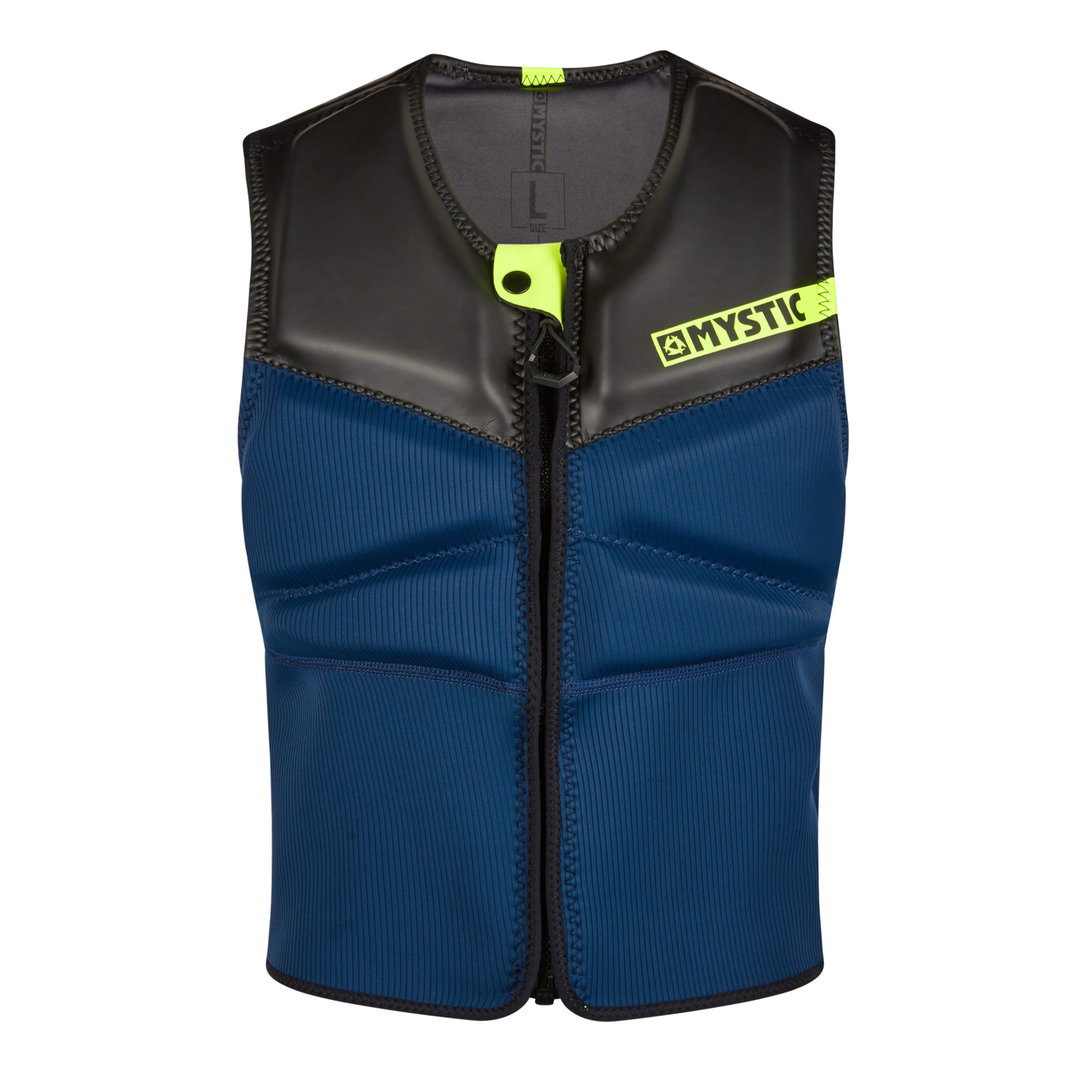 Mystic - Block Impact Vest Fzip Kite - Marinblå/Lime