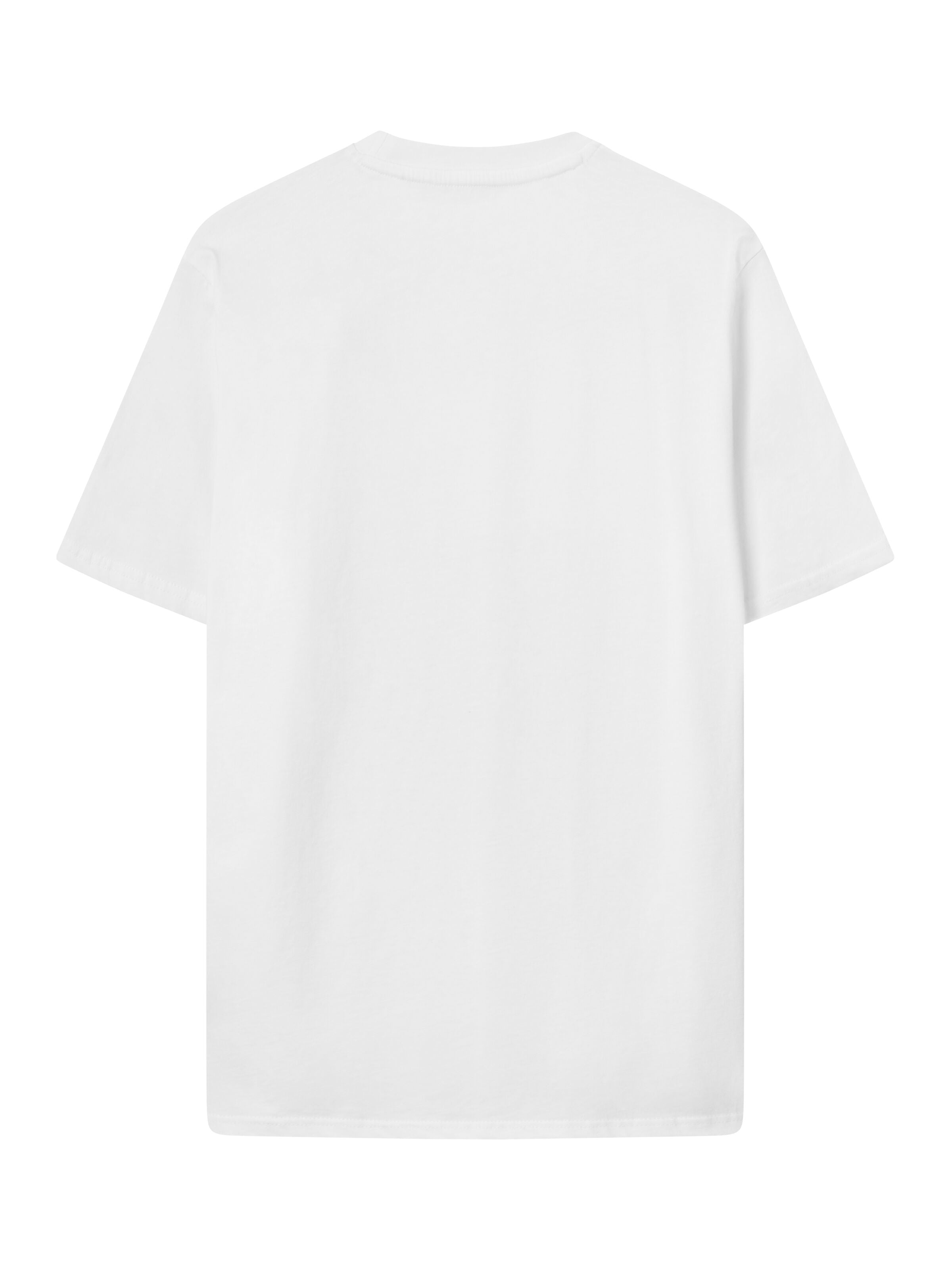 KnowledgeCotton Apparel - Regular whale front print t-shirt - GOTS/Vegan - Bright White