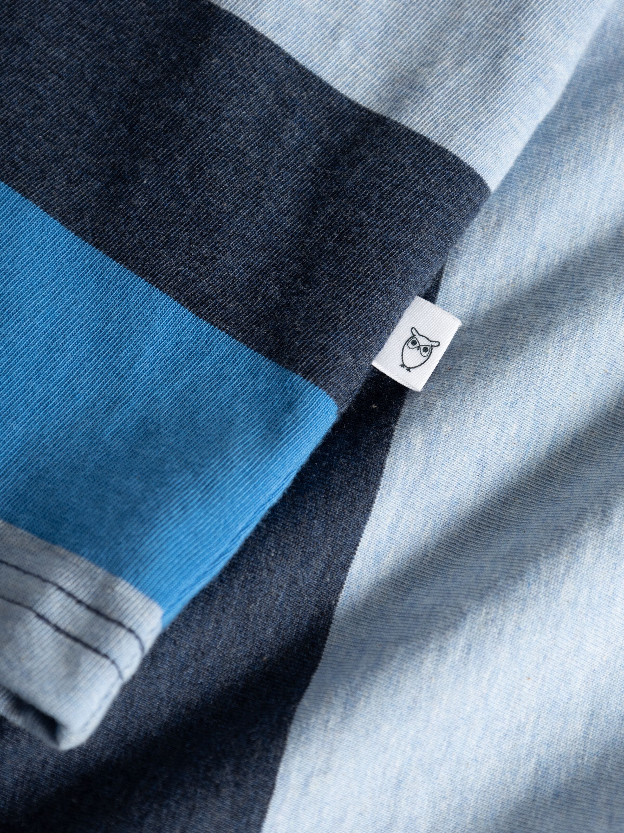 Kenntnisgecotton Bekleidung - reguläres Block gestreift T -Shirt - Gots - Campanula