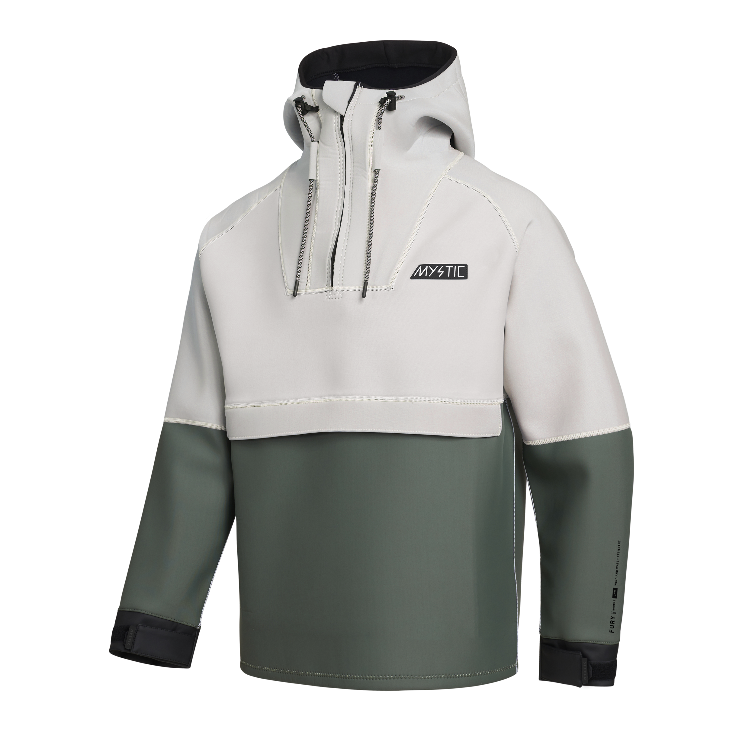Mystic - Fury Neopren Hoodie 3/2mm - Dark Olive