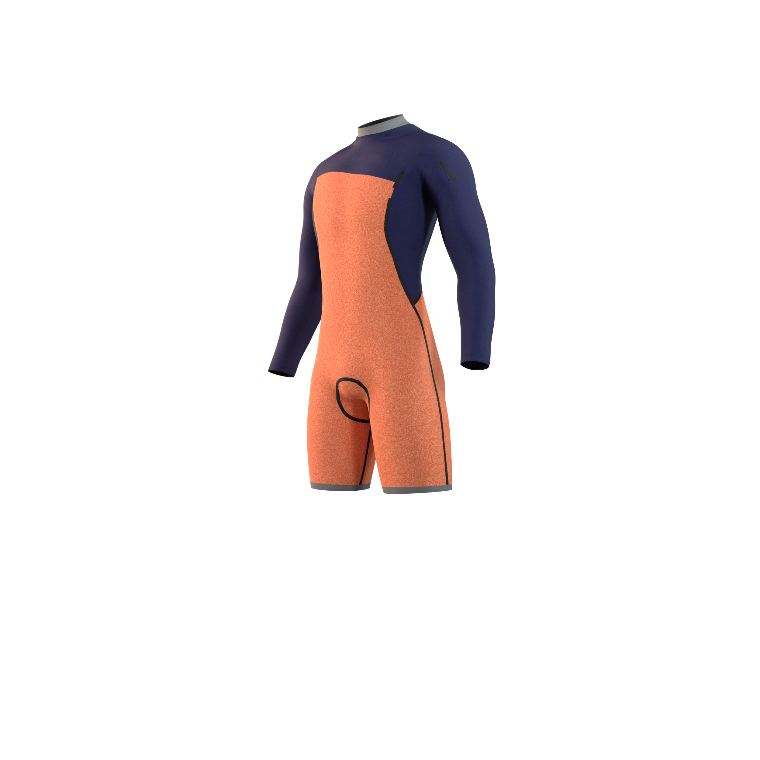 Mystic - Marshall Longarm Shorty 3/2mm Fzip - Marinblå/Röd