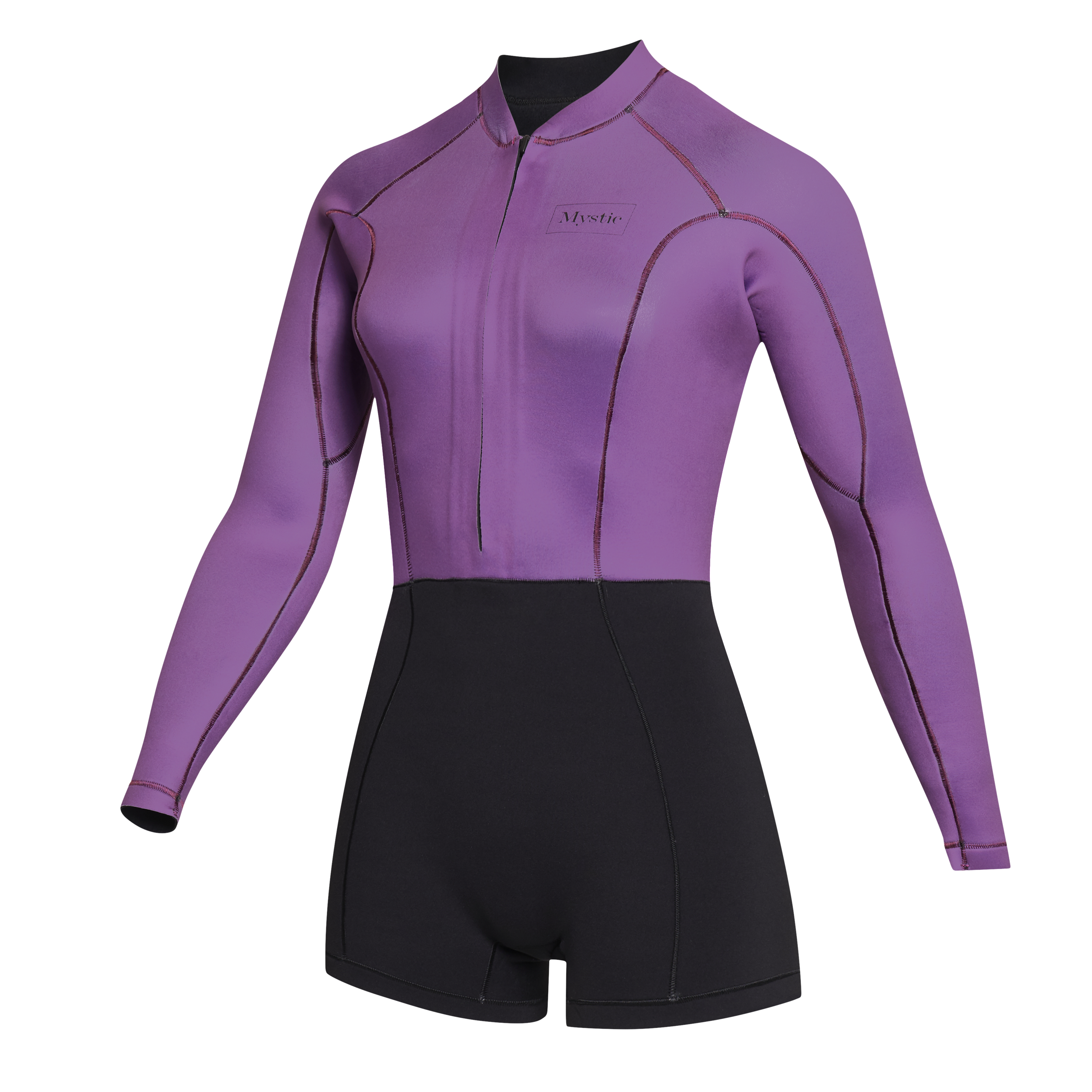 Mystic - Lunar Longarm Shorty 2/2mm Fzip Women - Sunset Purple