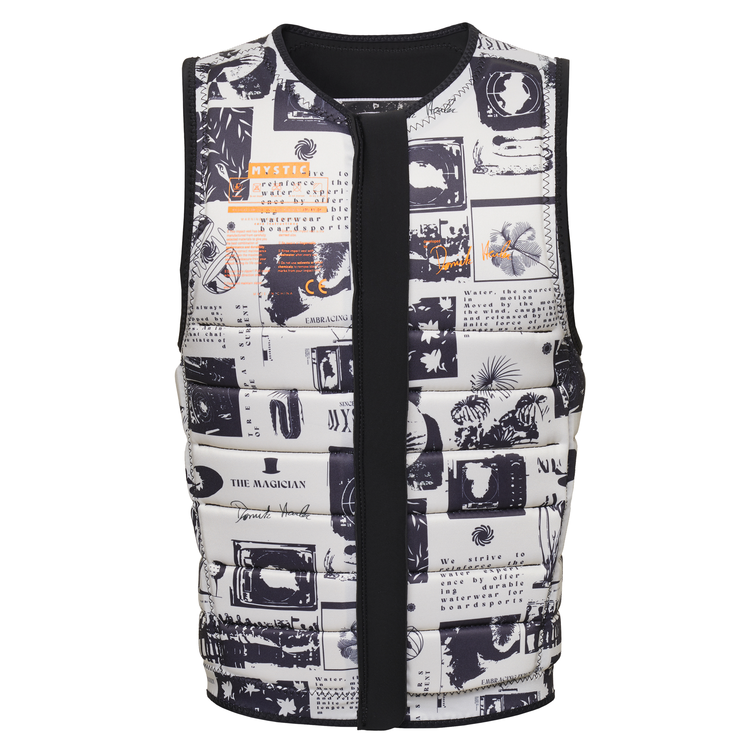 Mystic - The Dom Impact Vest Fzip Wake - Svart