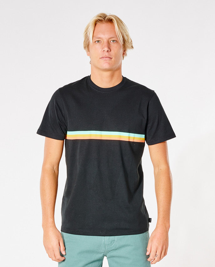 Rip Curl - surf revival strip tee - black