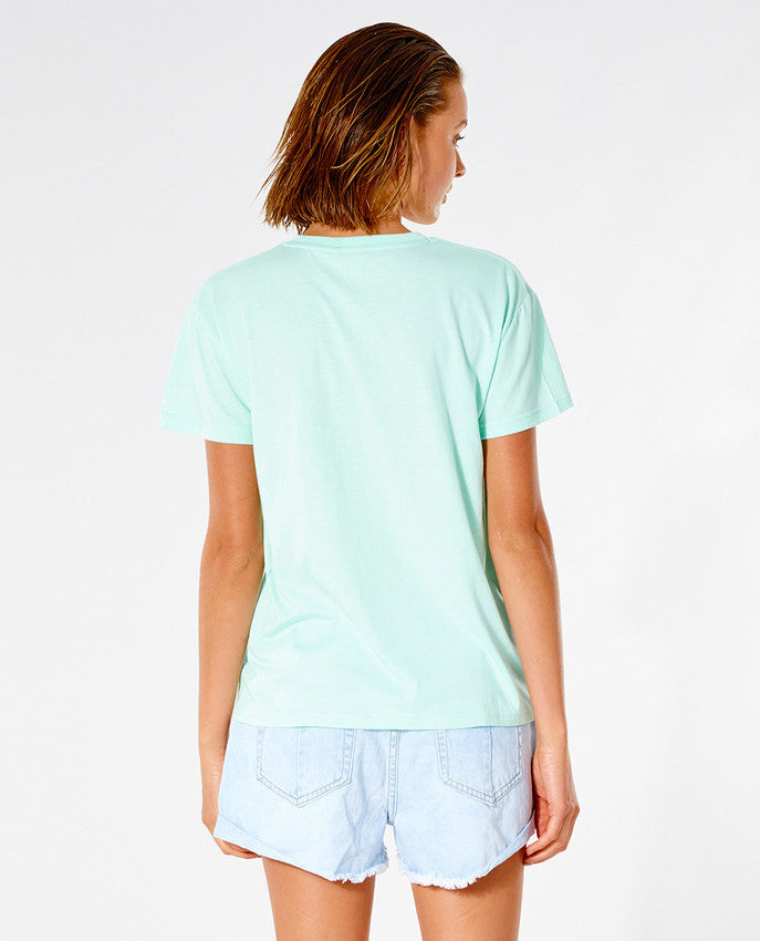 Rip Curl - sunset v-neck tee - light aqua