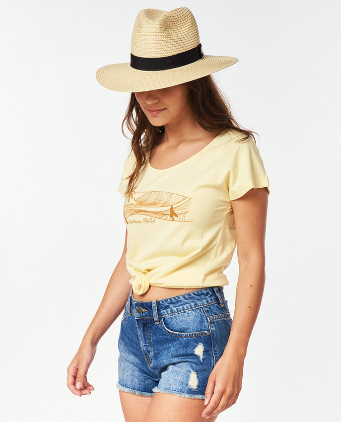 Rip Curl - playabella graphic tee - light yellow