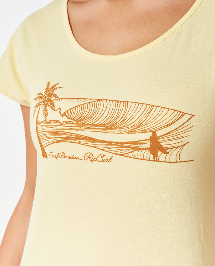 Rip Curl - playabella graphic tee - light yellow