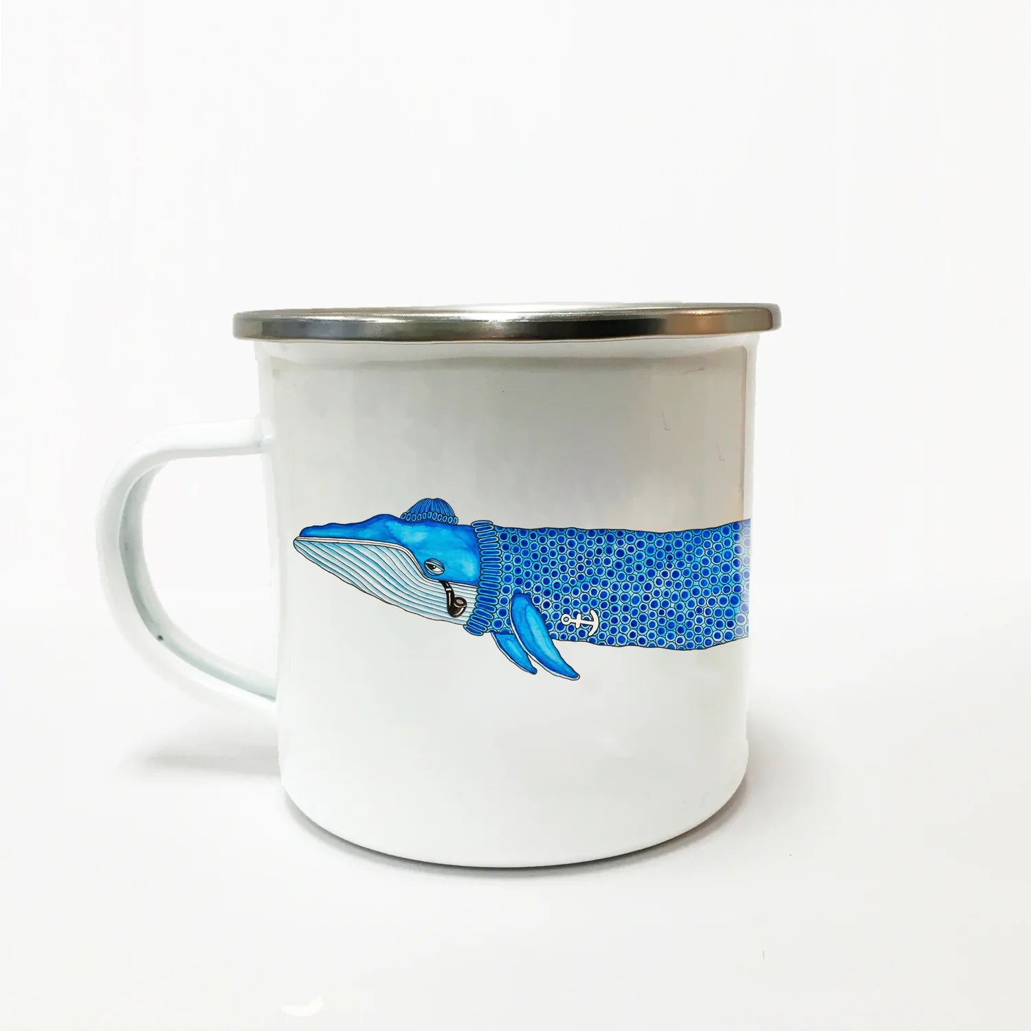 Lakor - blue whale Enamel mug