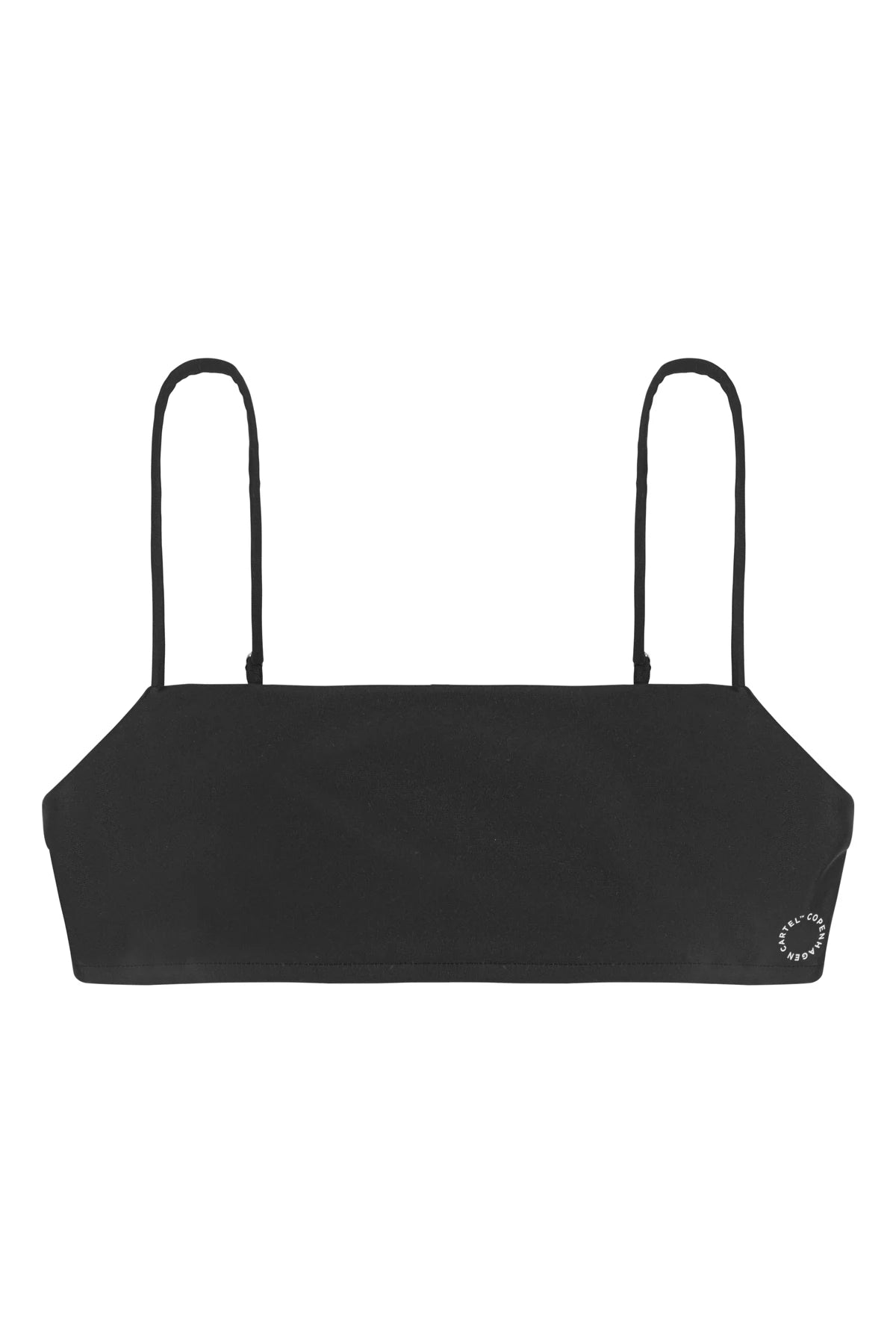 Copenhagen Cartel - Sanur adjustable straps bikini top bandeau - Nero