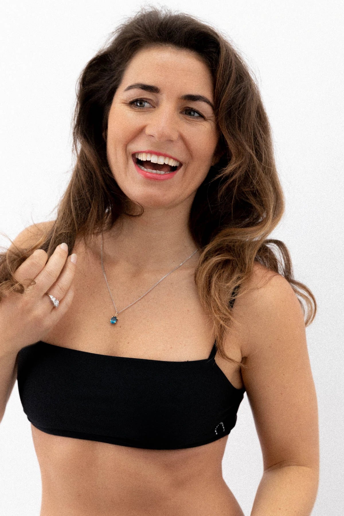 Copenhagen Cartel - Sanur adjustable straps bikini top bandeau - Nero