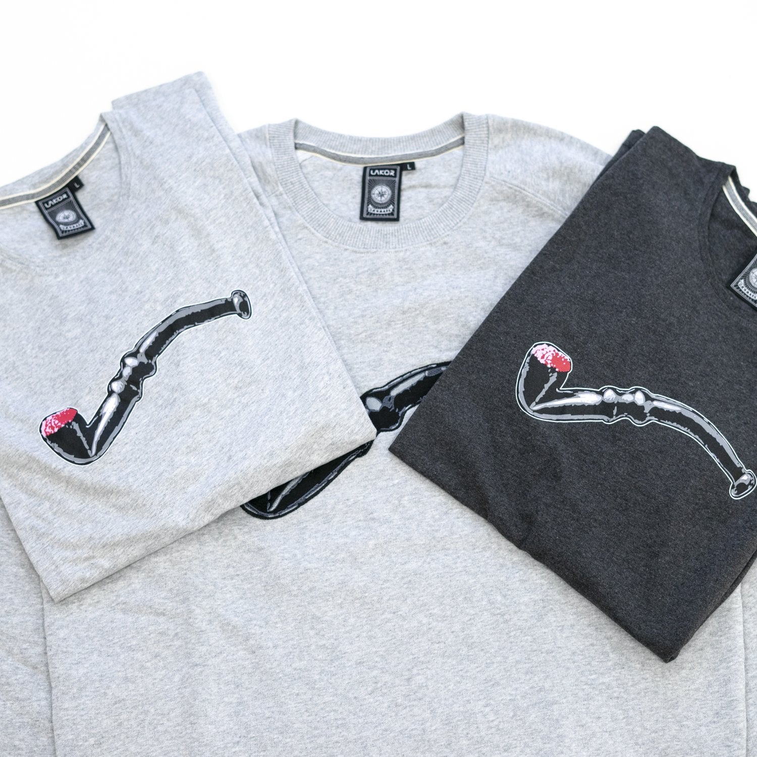 Lakor - Cloetta licorice pipe light gray T-shirt