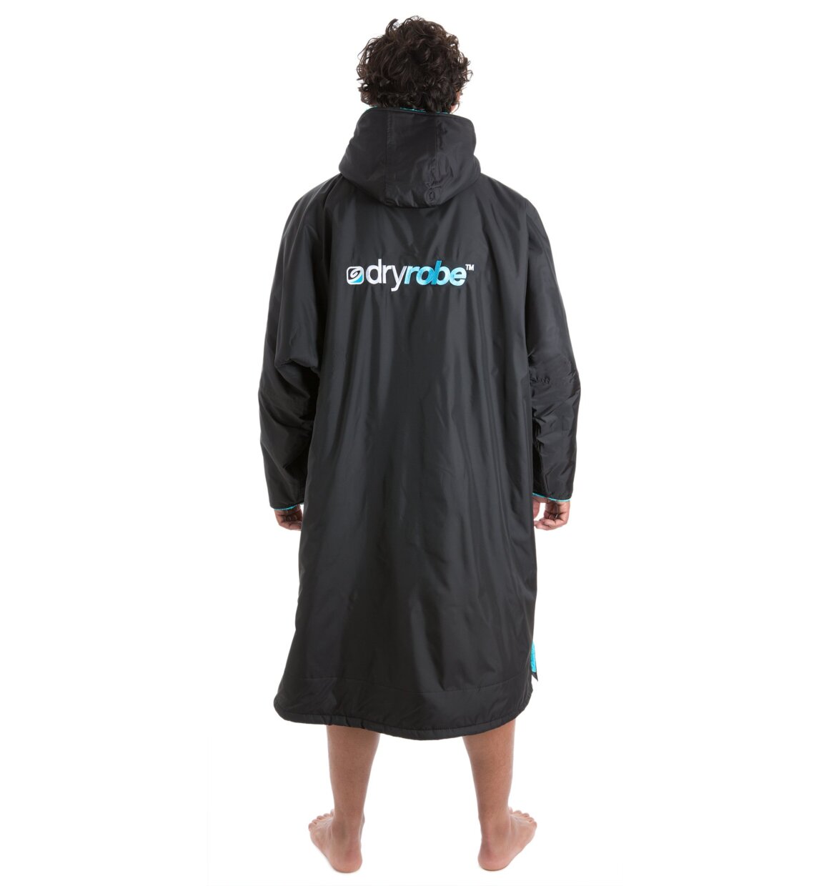 Dryrobe advance long sleeve poncho | adults | black/blue