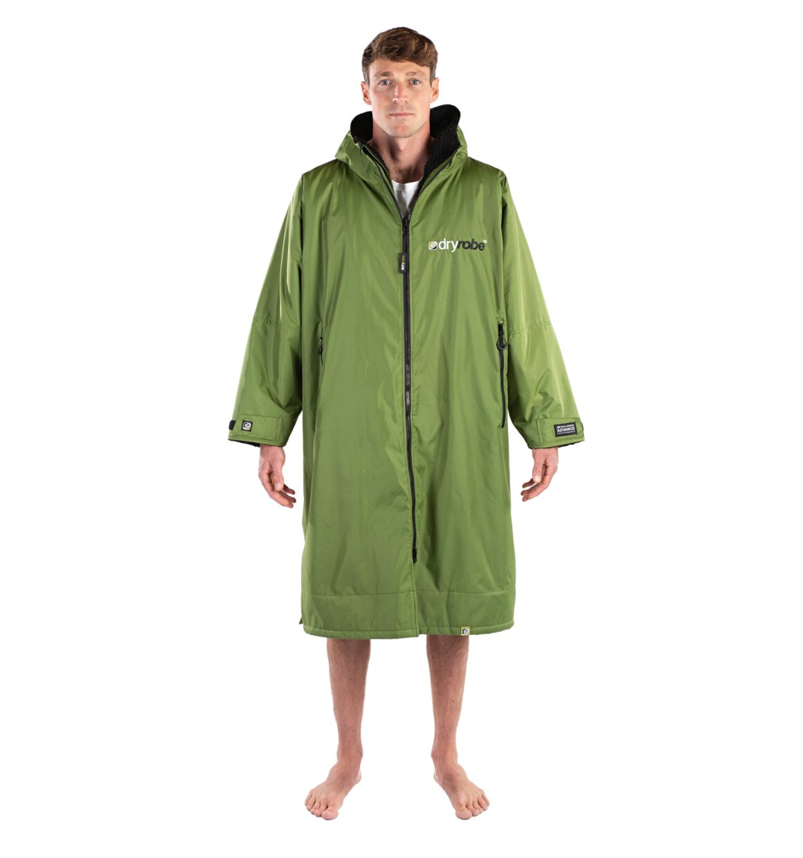 Dryrobe advance long sleeve poncho | adults | forest green/black