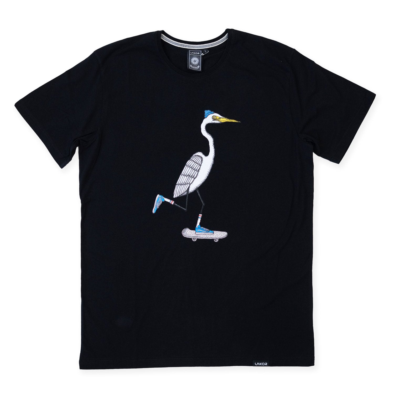 Lakor - Egret Black Skate T-shirt
