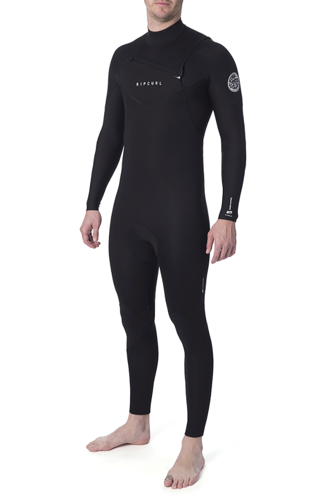 Rip Curl Dawn Patrol Black 5/3 Chest Zip Wetsuit