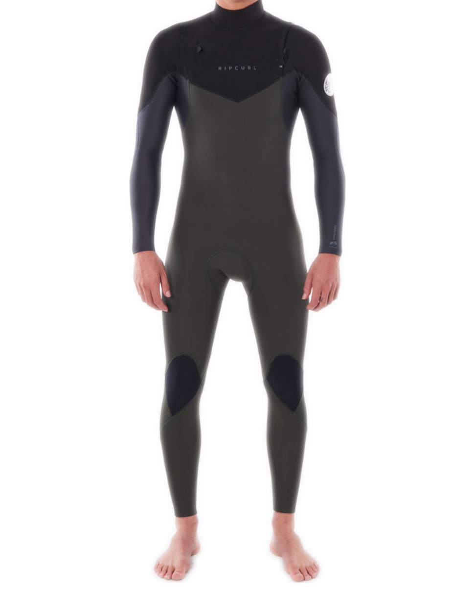Rip Curl Patrouille de l'aube Vert foncé 5/3 Chest Zip Combinaison de plongée