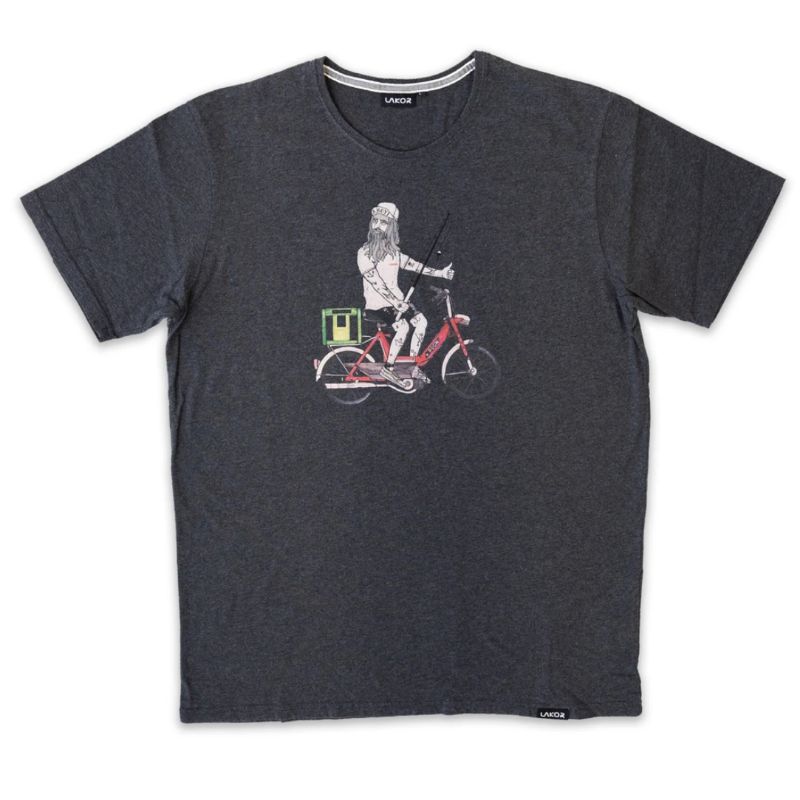 Lakor - Fish Trip T-shirt Dark gray melange