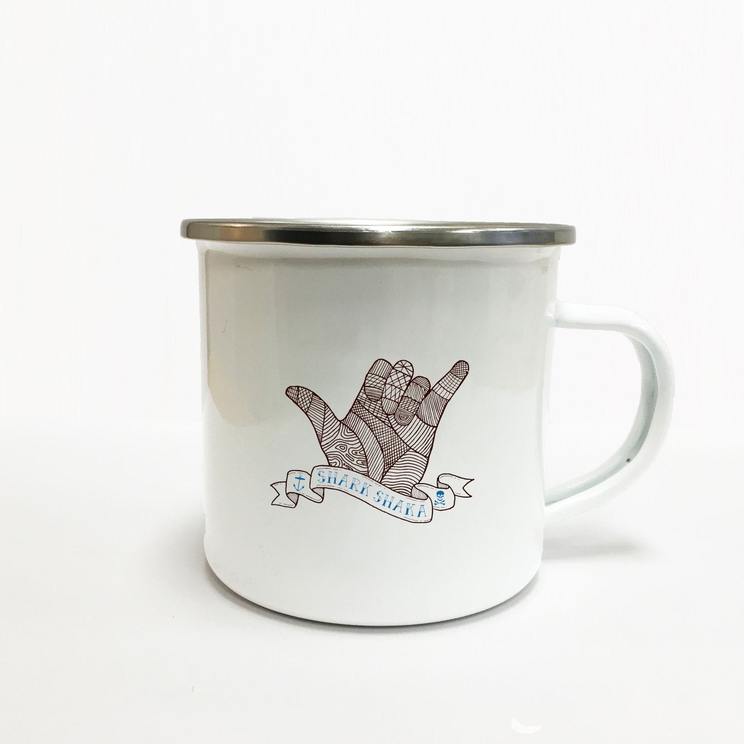 Lakor - Tasse émaillée requin shaka
