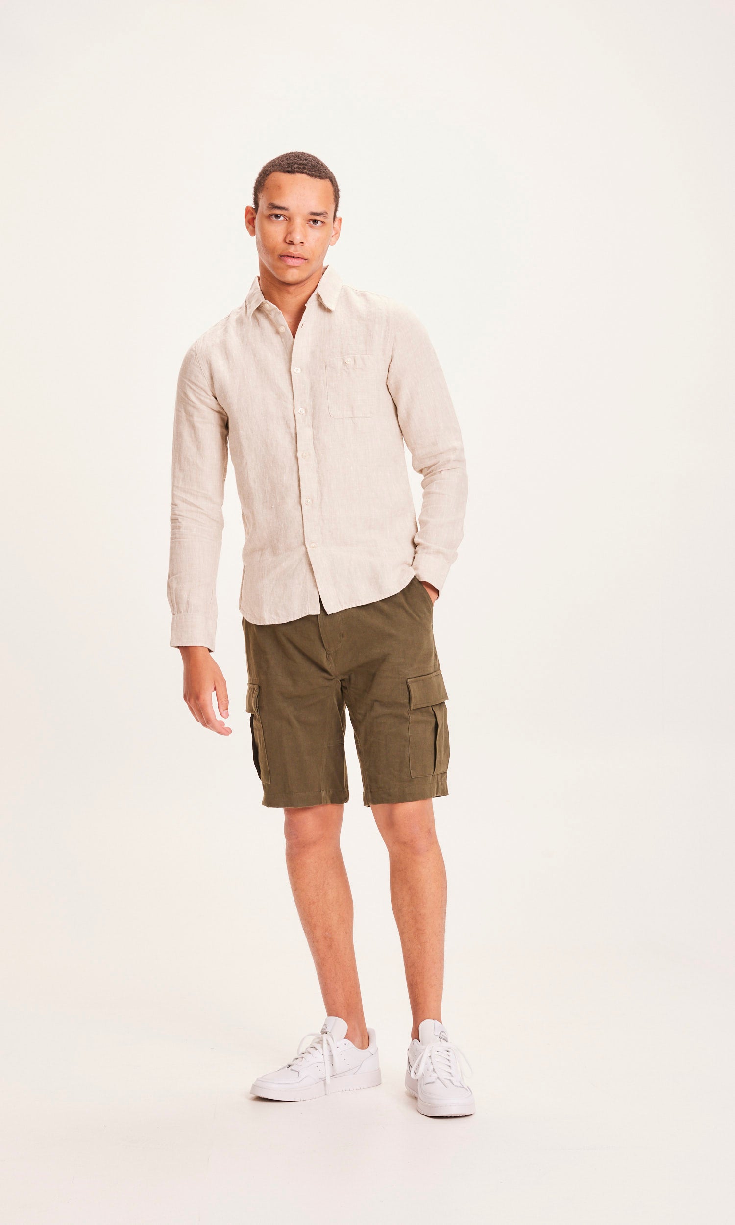 FIG utility trek twill shorts - GOTS/Vegan Forrest Night