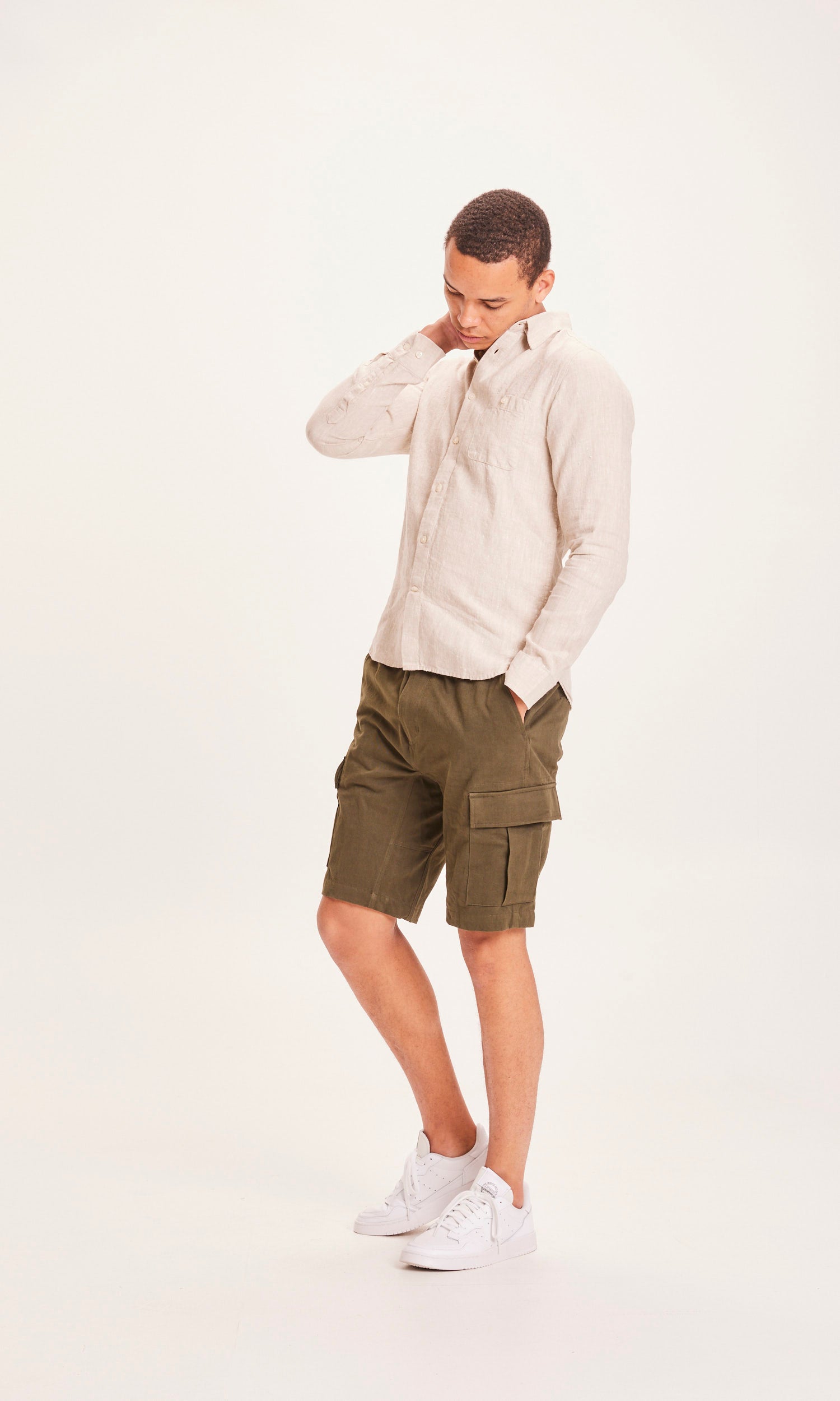FIG utility trek twill shorts - GOTS/Vegan Forrest Night