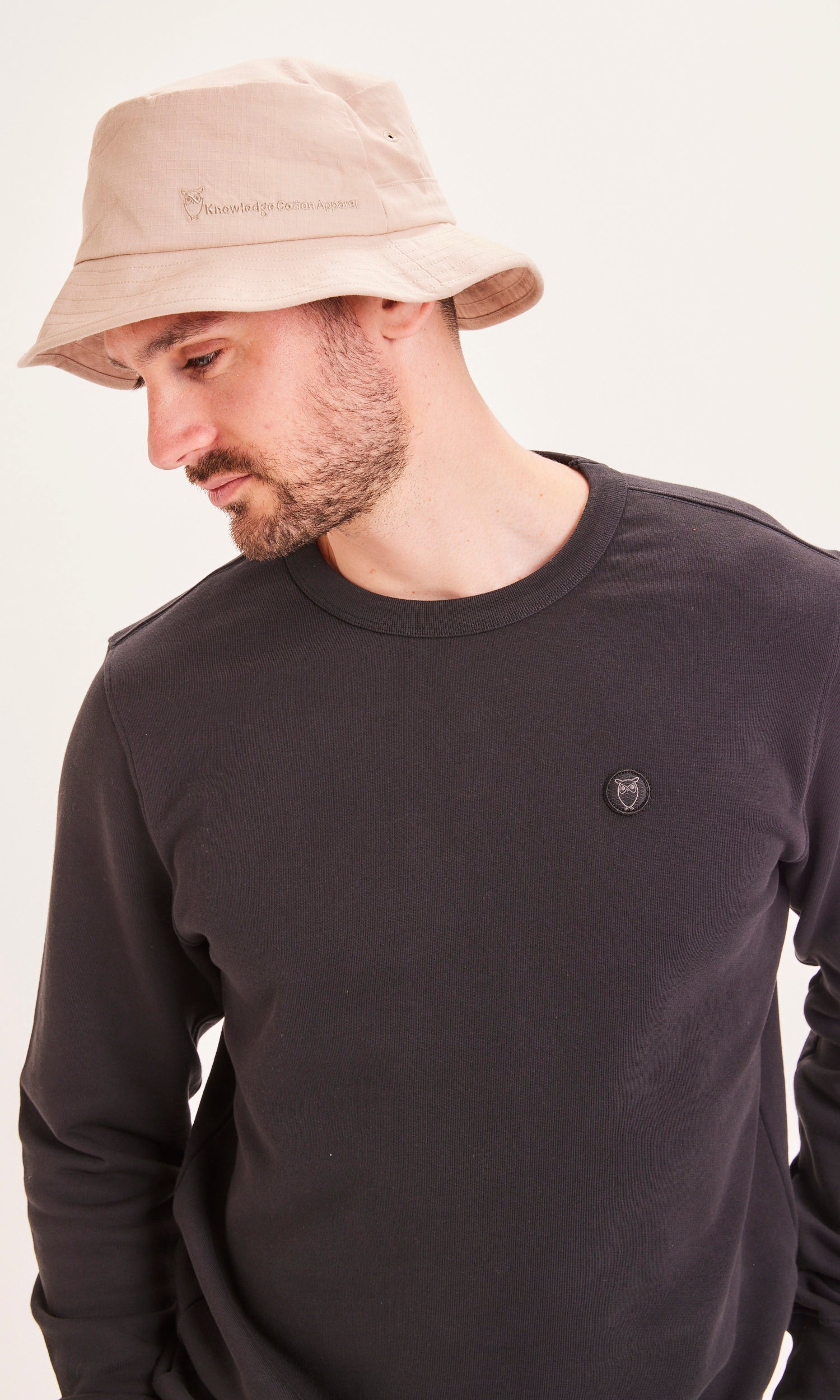 KnowledgeCotton Apparel Safari Fischerhut aus Rippstrick – GOTS/Vegan