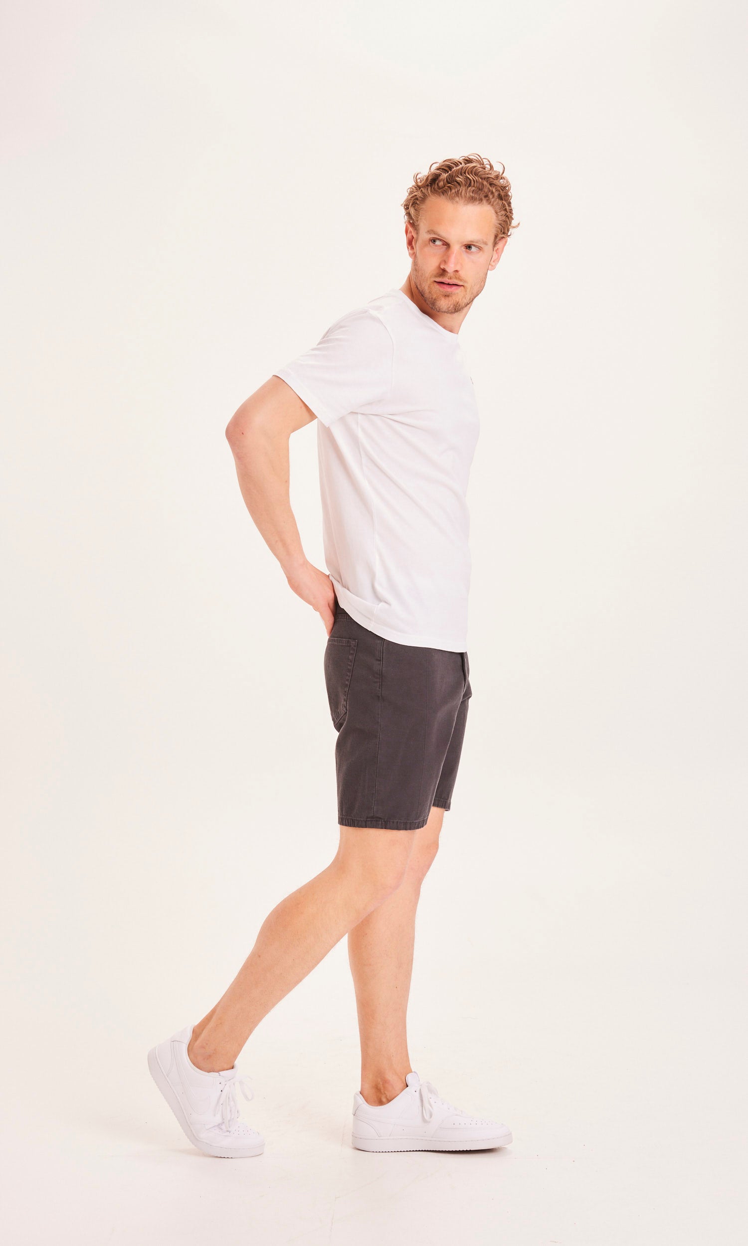 Knowledgecotton Appareal BIRCH 5-Pocket-Shorts – GOTS/Vegan Black Jet