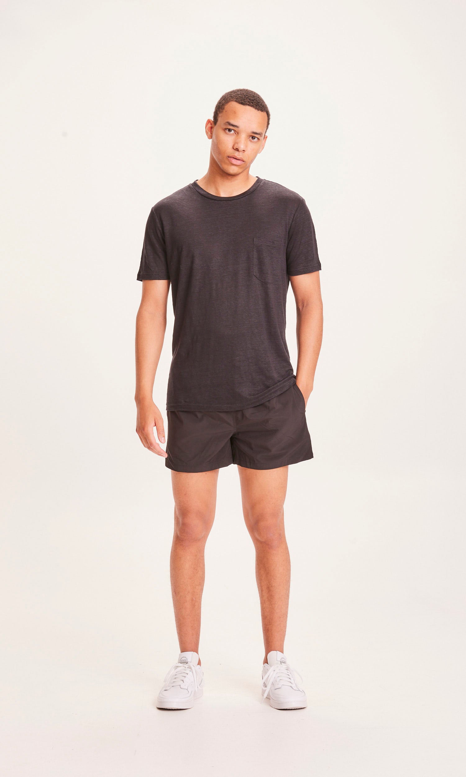 KnowledgeCotton Apparel BAY stretch swim shorts - GRS/Vegan - Black Jet